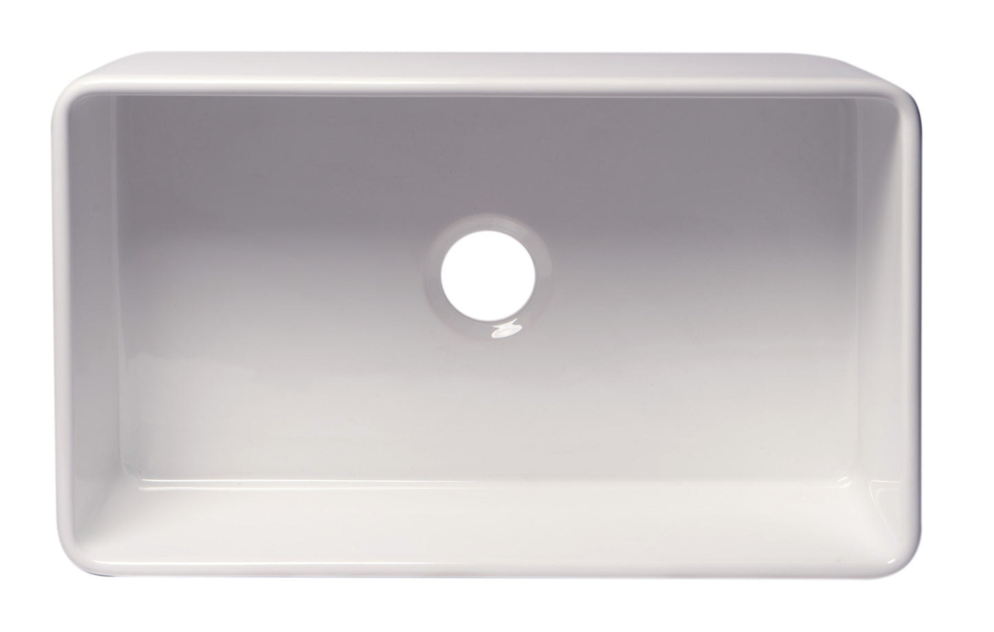ALFI brand 30" Thin Wall Single Bowl Smooth Apron Fireclay Kitchen Farm Sink
