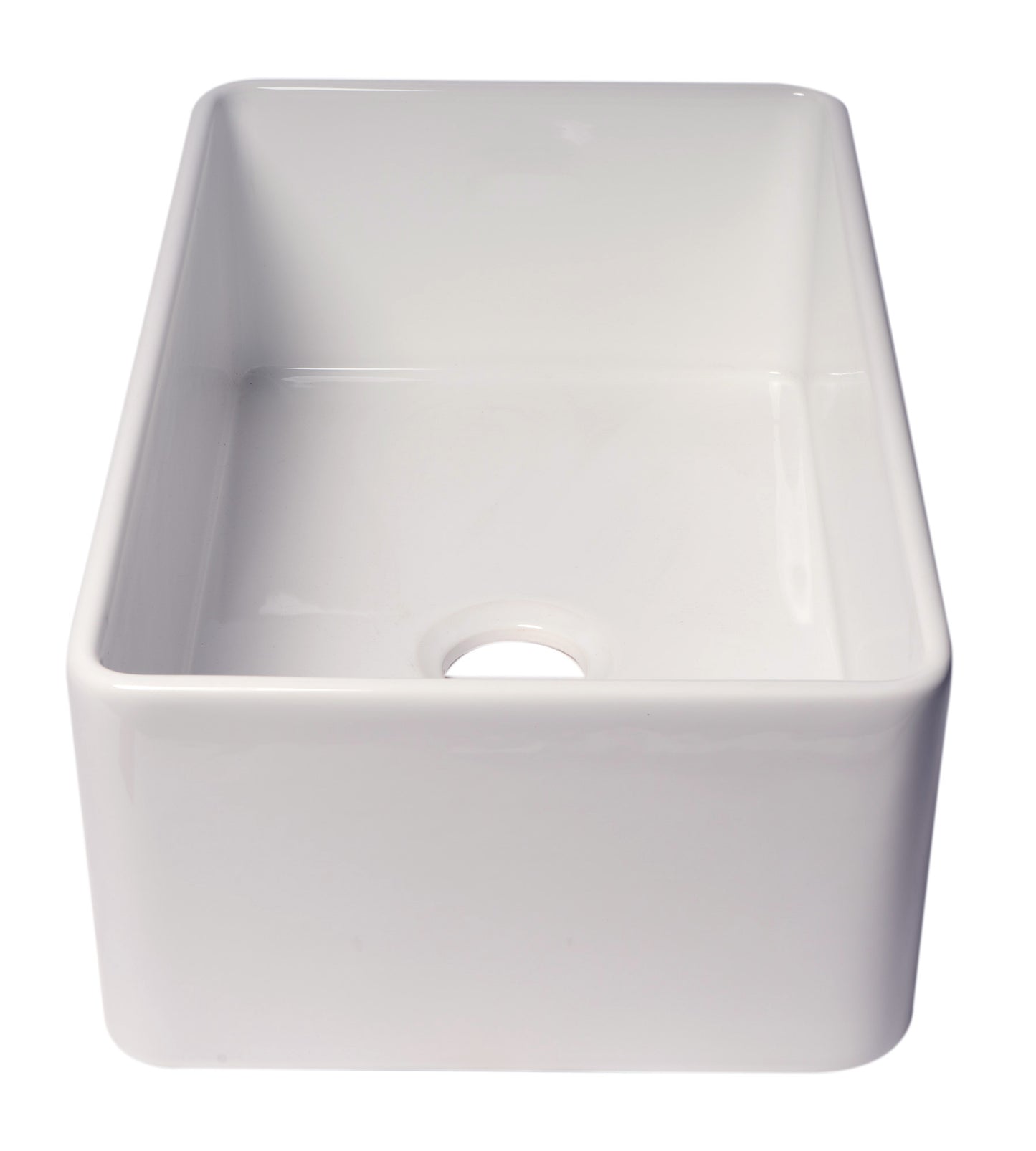 ALFI brand 30" Thin Wall Single Bowl Smooth Apron Fireclay Kitchen Farm Sink