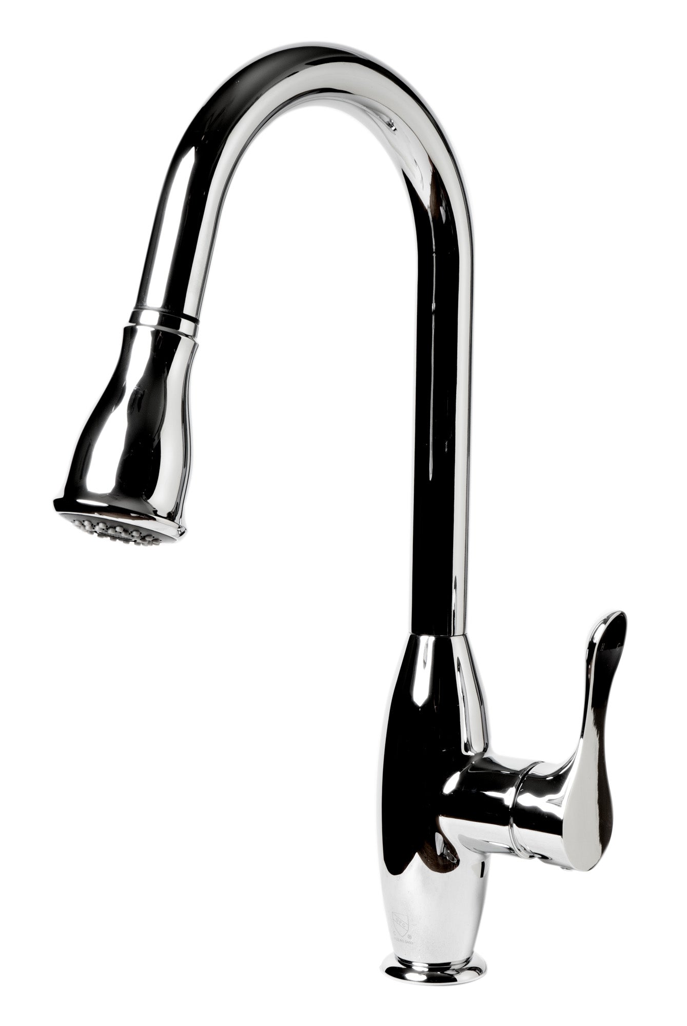 ALFI brand Polished Chrome Traditional Gooseneck Pull Down Kitchen Faucet
