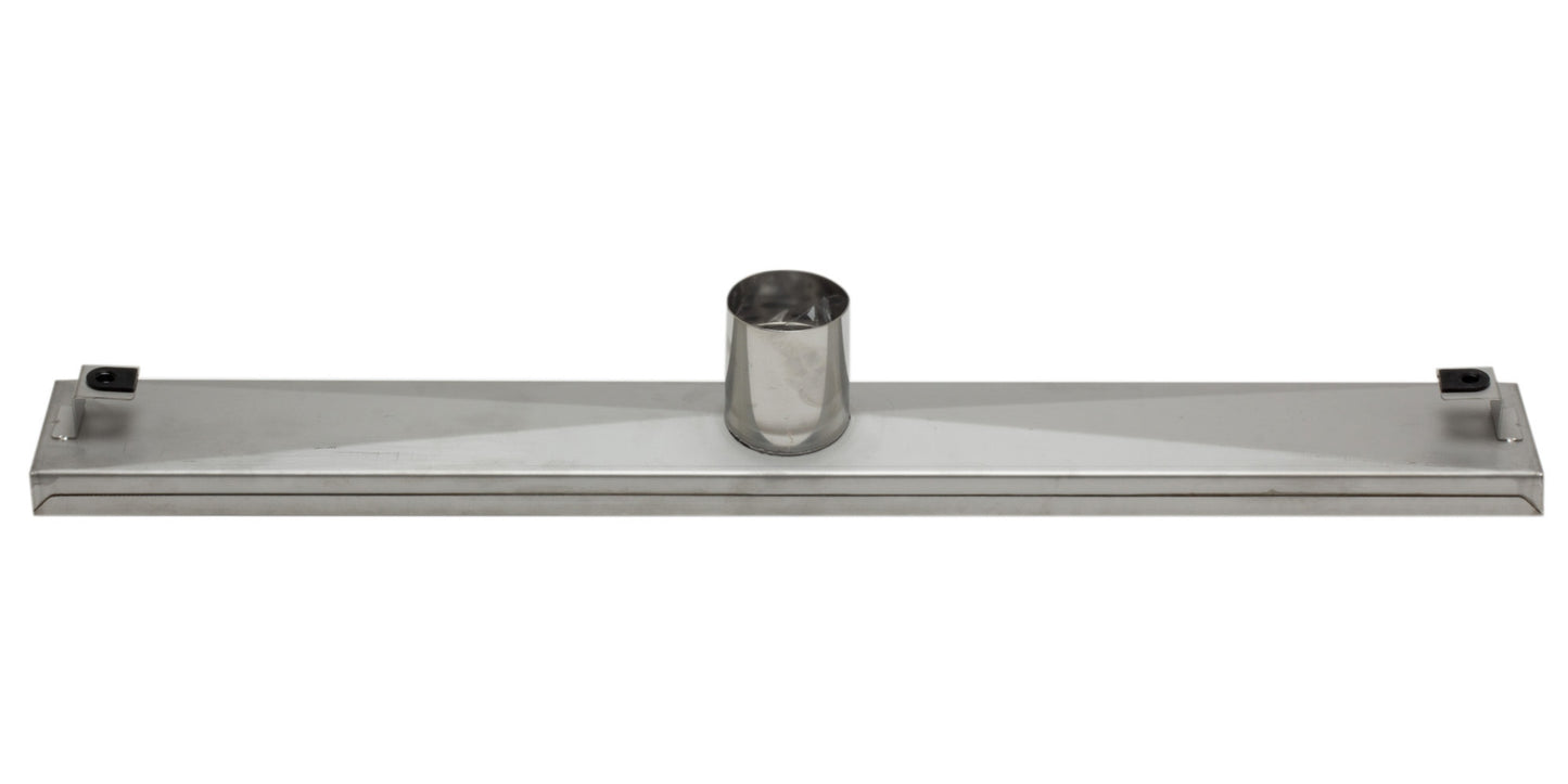 ALFI brand 24" Modern Stainless Steel Linear Shower Drain with Groove Lines