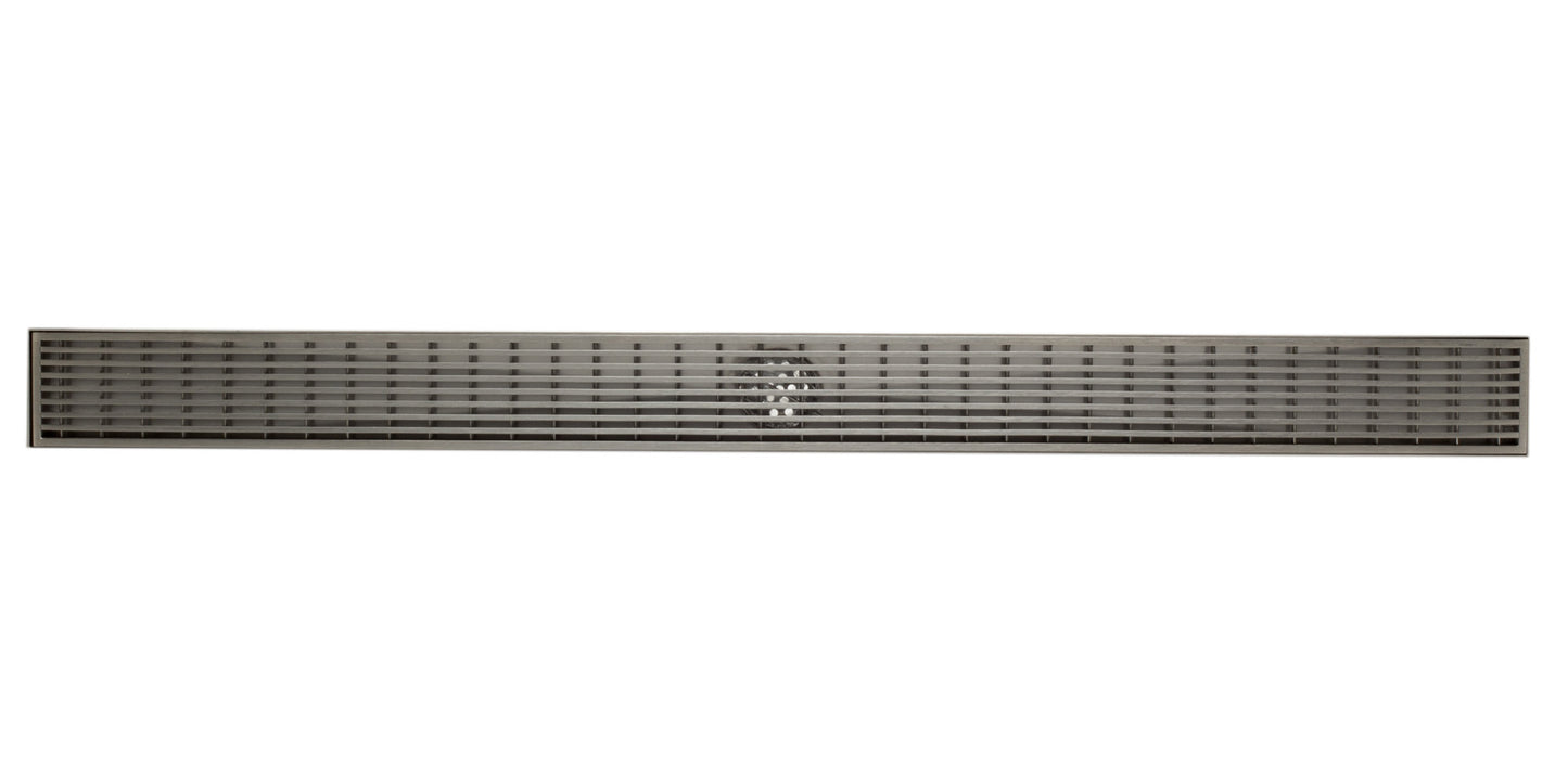 ALFI brand 36" Modern Stainless Steel Linear Shower Drain with Groove Lines