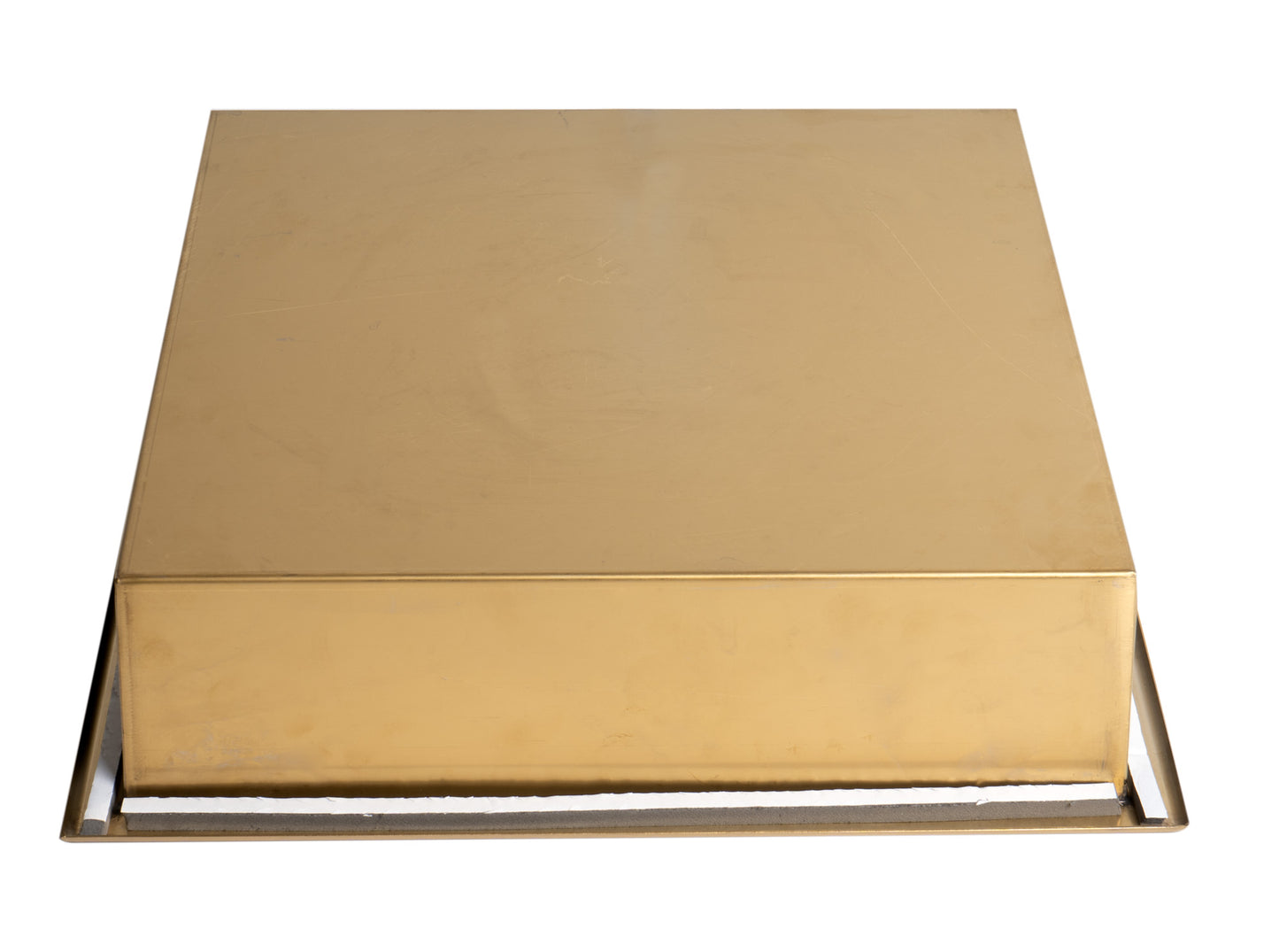 ALFI brand 16" x 16" Brushed Gold PVD Steel Square Single Shelf Shower Niche