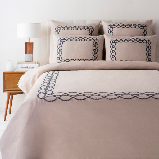 Surya Afia Beige Full/Queen Duvet 88"W X 92"L