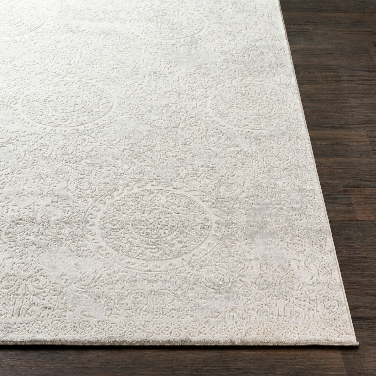Surya Aisha Light Gray Rug 5'3" Round
