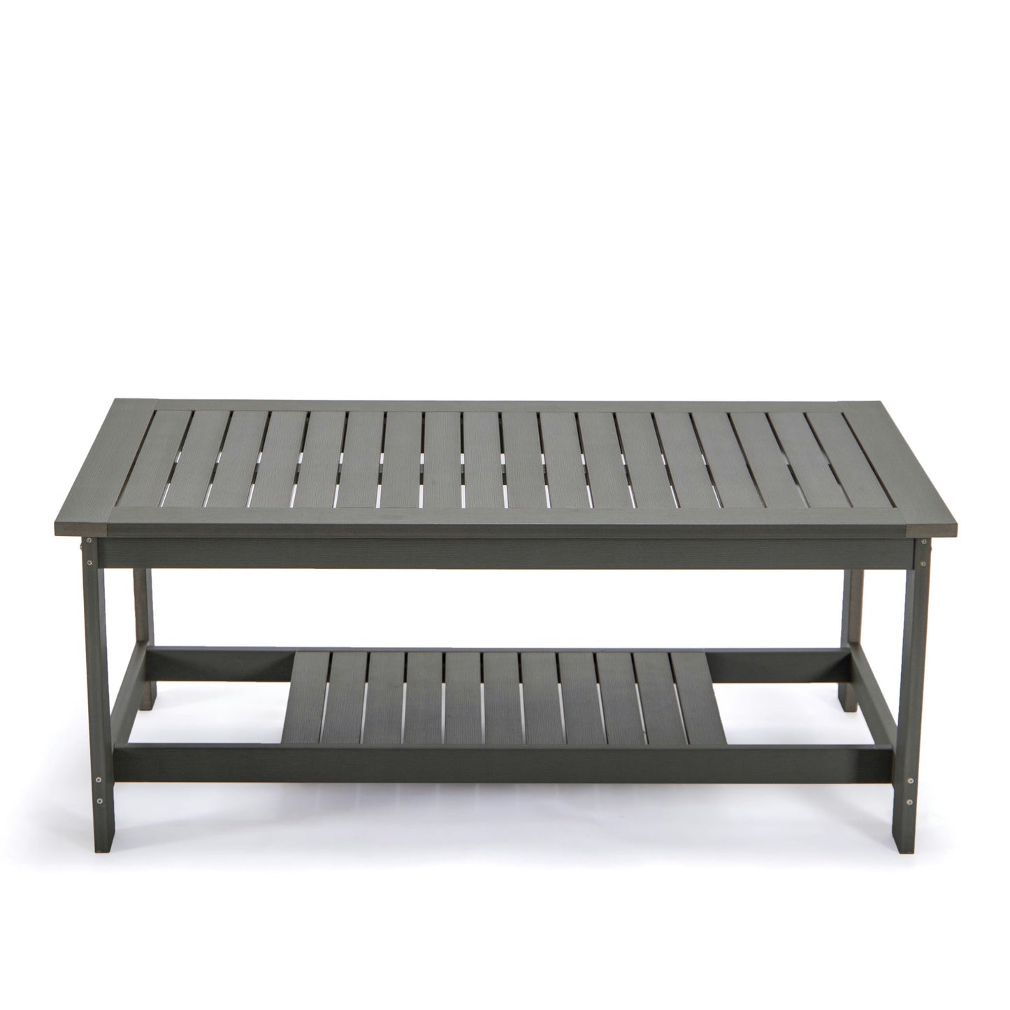 LeisureMod Alpine Poly Lumber 4-Piece Patio Conversation Set- Dark Green
