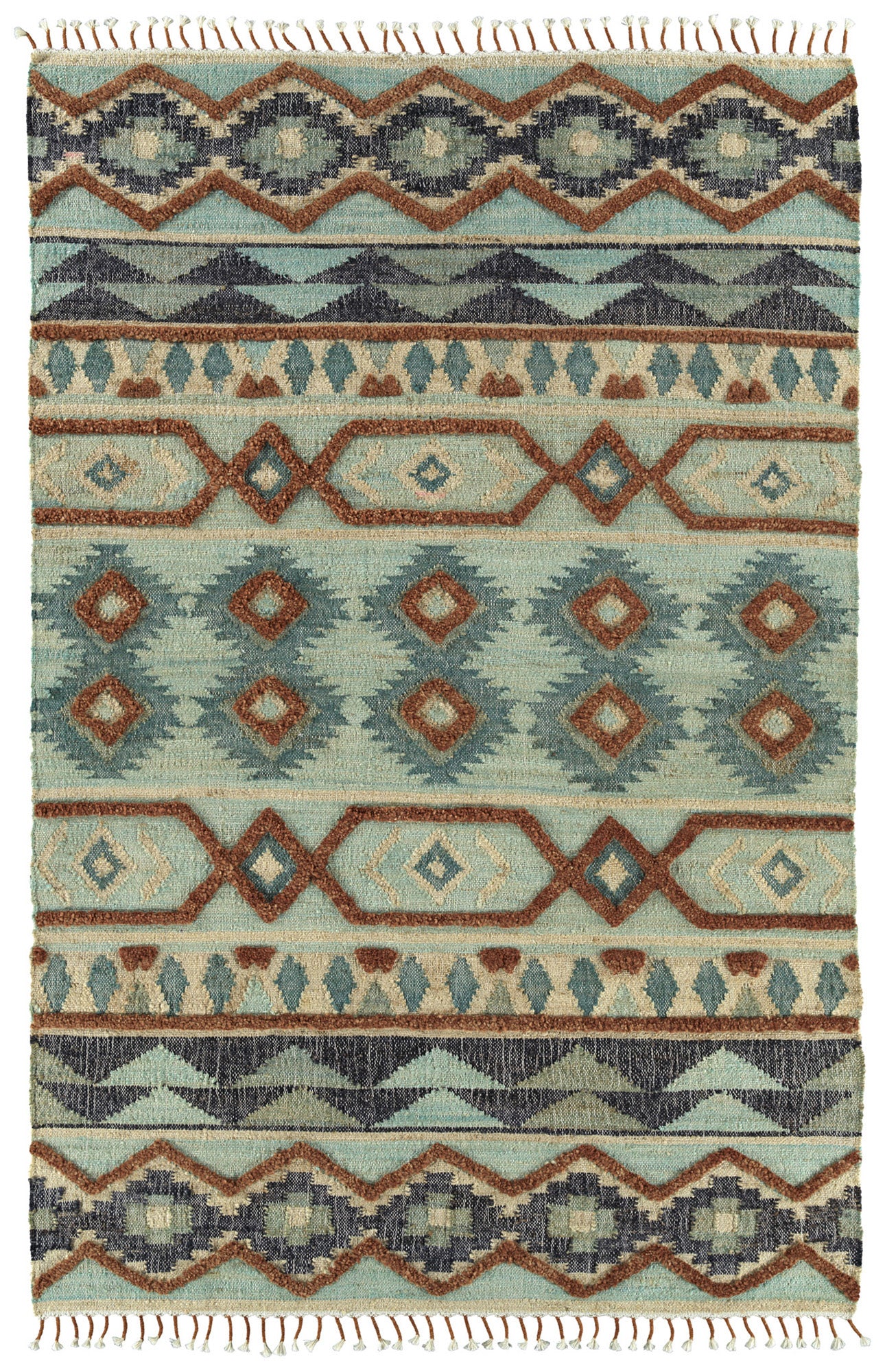 Kaleen Alejandra Collection Light Mint Area Rug 4' x 6'