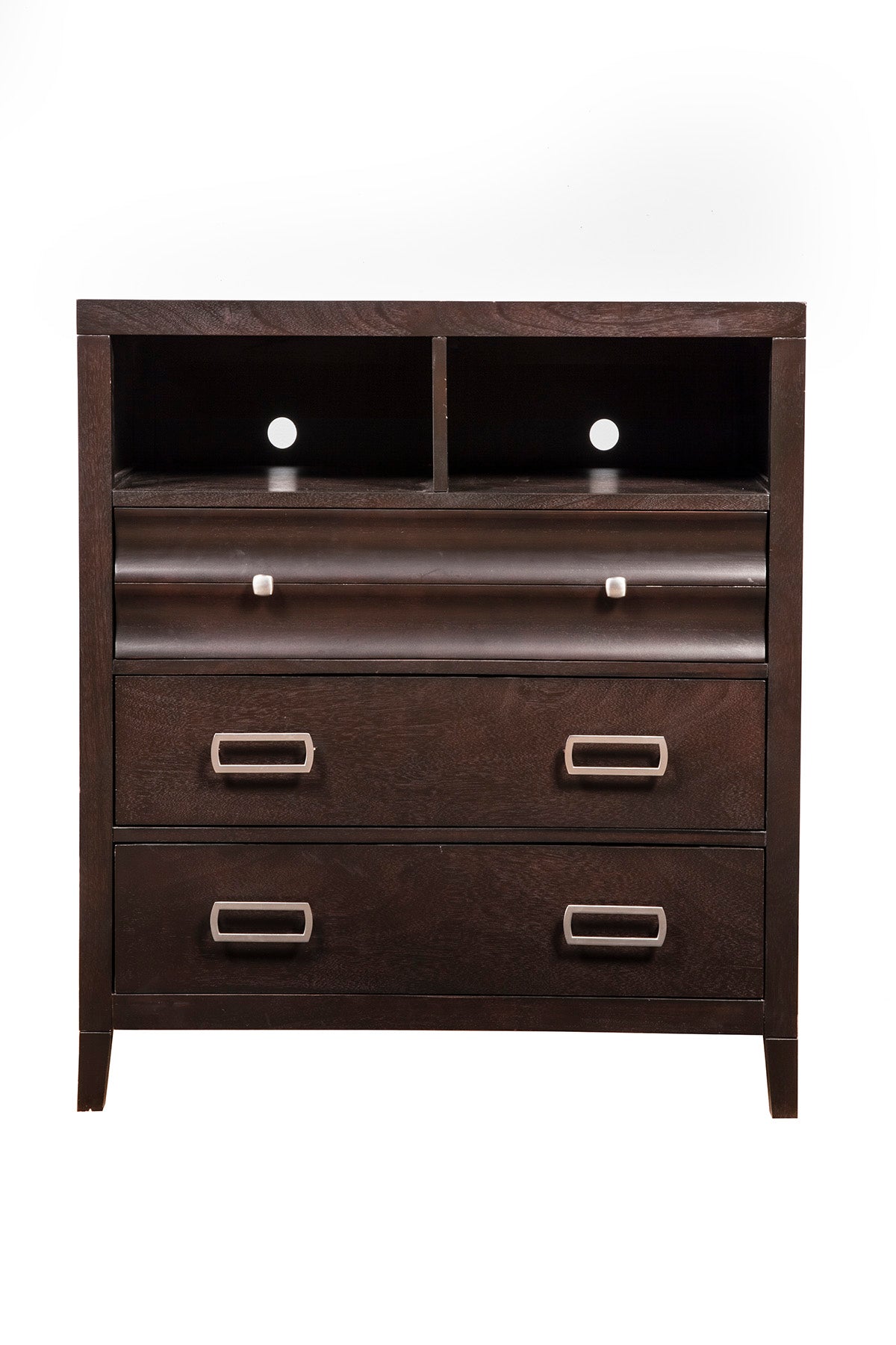 Alpine Furniture Legacy 3 Drawer TV Media Chest, Black Cherry