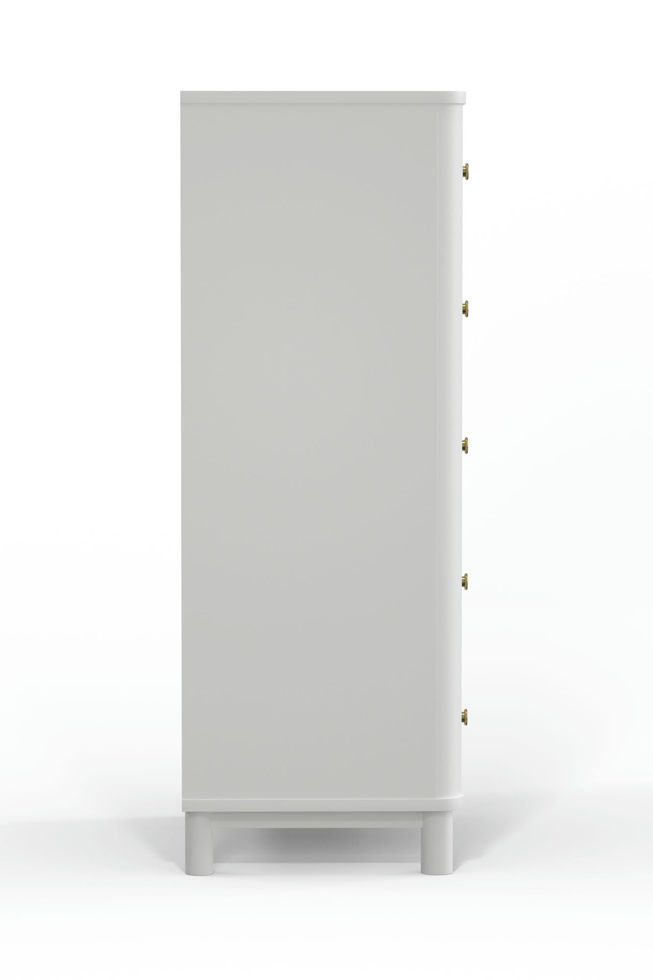 Alpine Furniture Stapleton 5 Drawer Chest, White