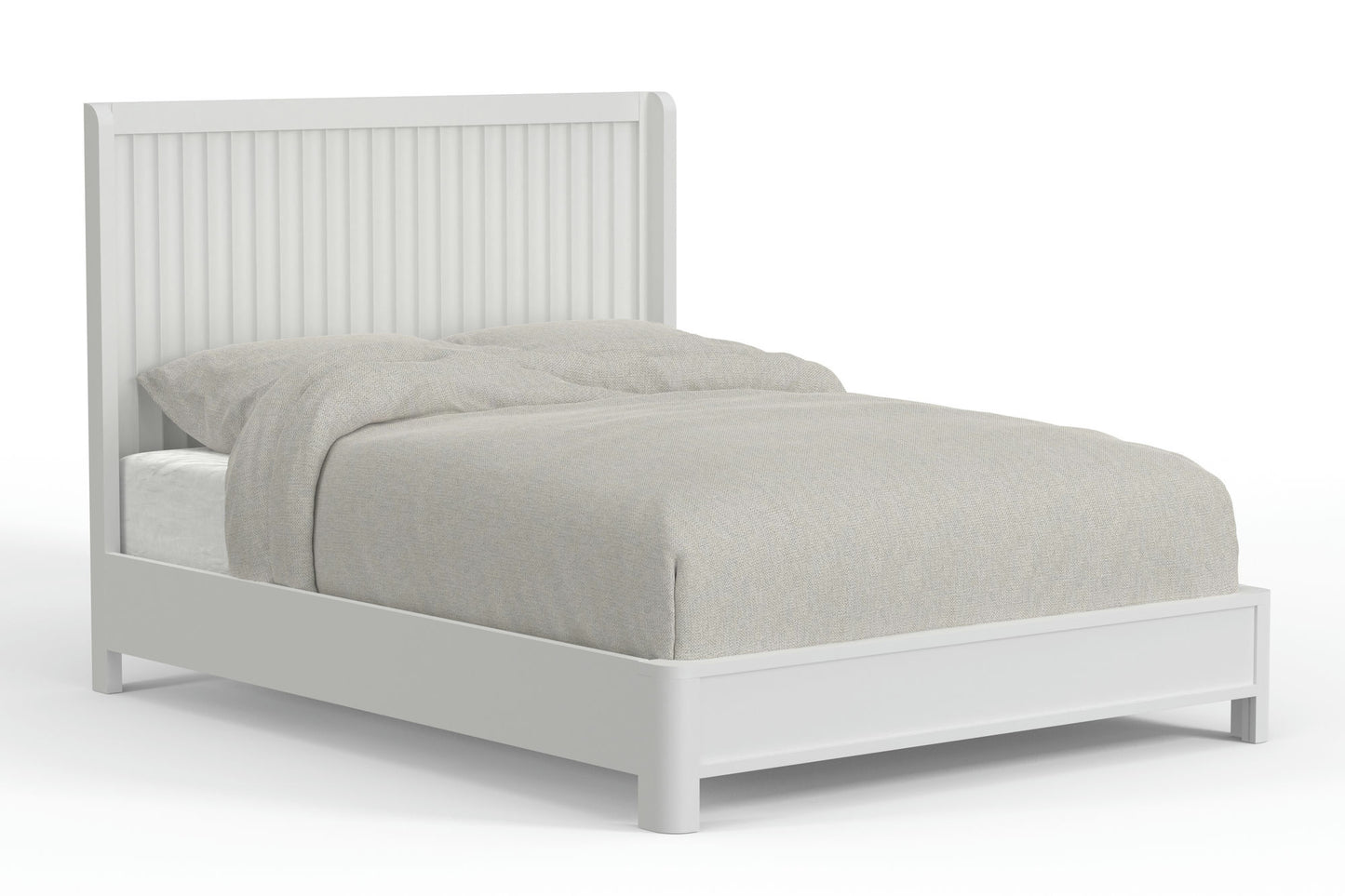 Alpine Furniture Stapleton California King Panel Bed, White