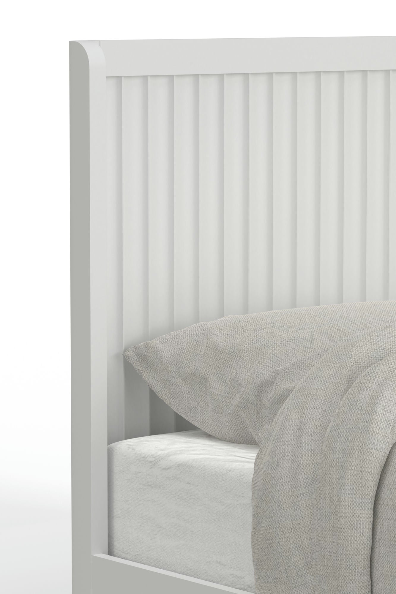 Alpine Furniture Stapleton California King Panel Bed, White