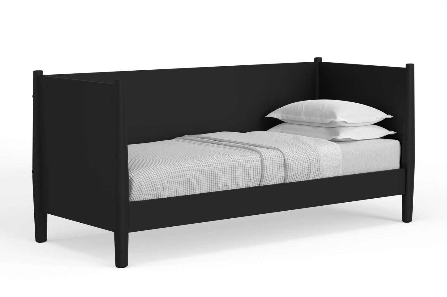 Alpine Furniture Flynn Mid Century Modern Twin Size Day Bed, Black