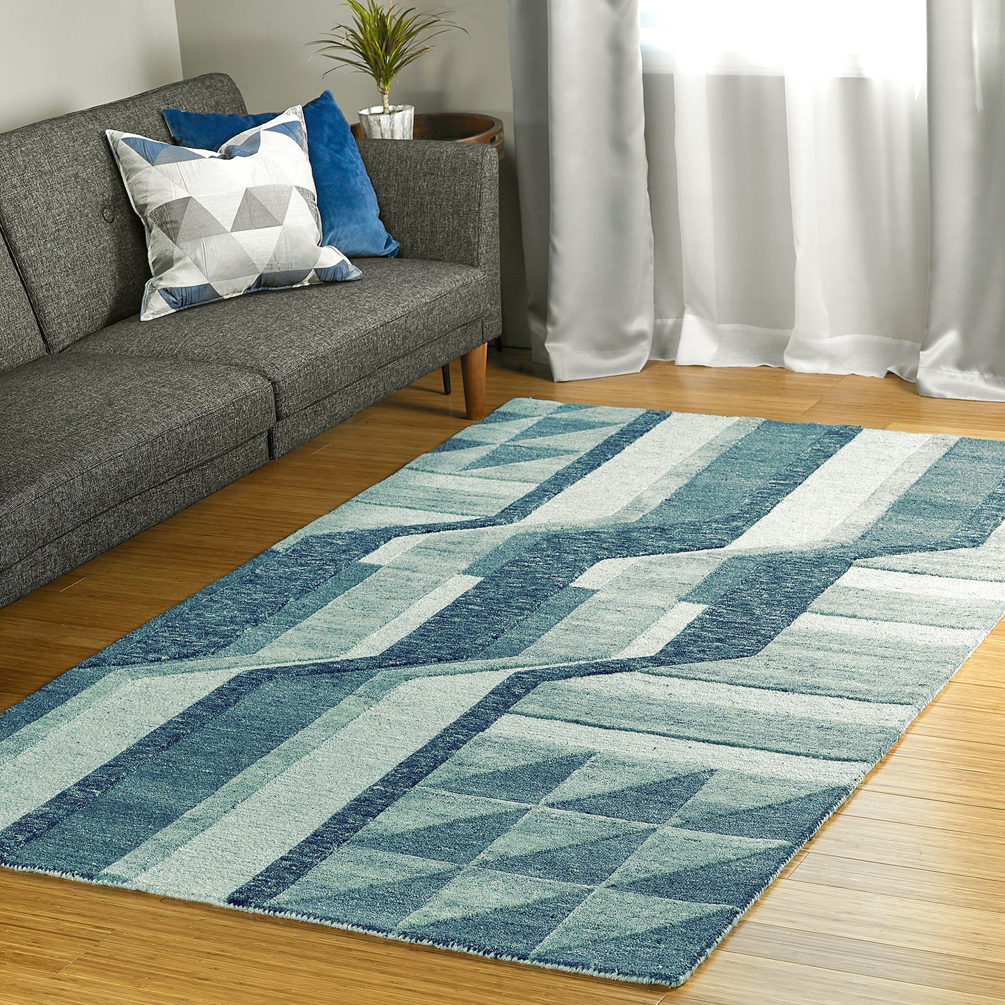 Kaleen Alzada Collection Blue Navy Throw Rug 2' x 3'