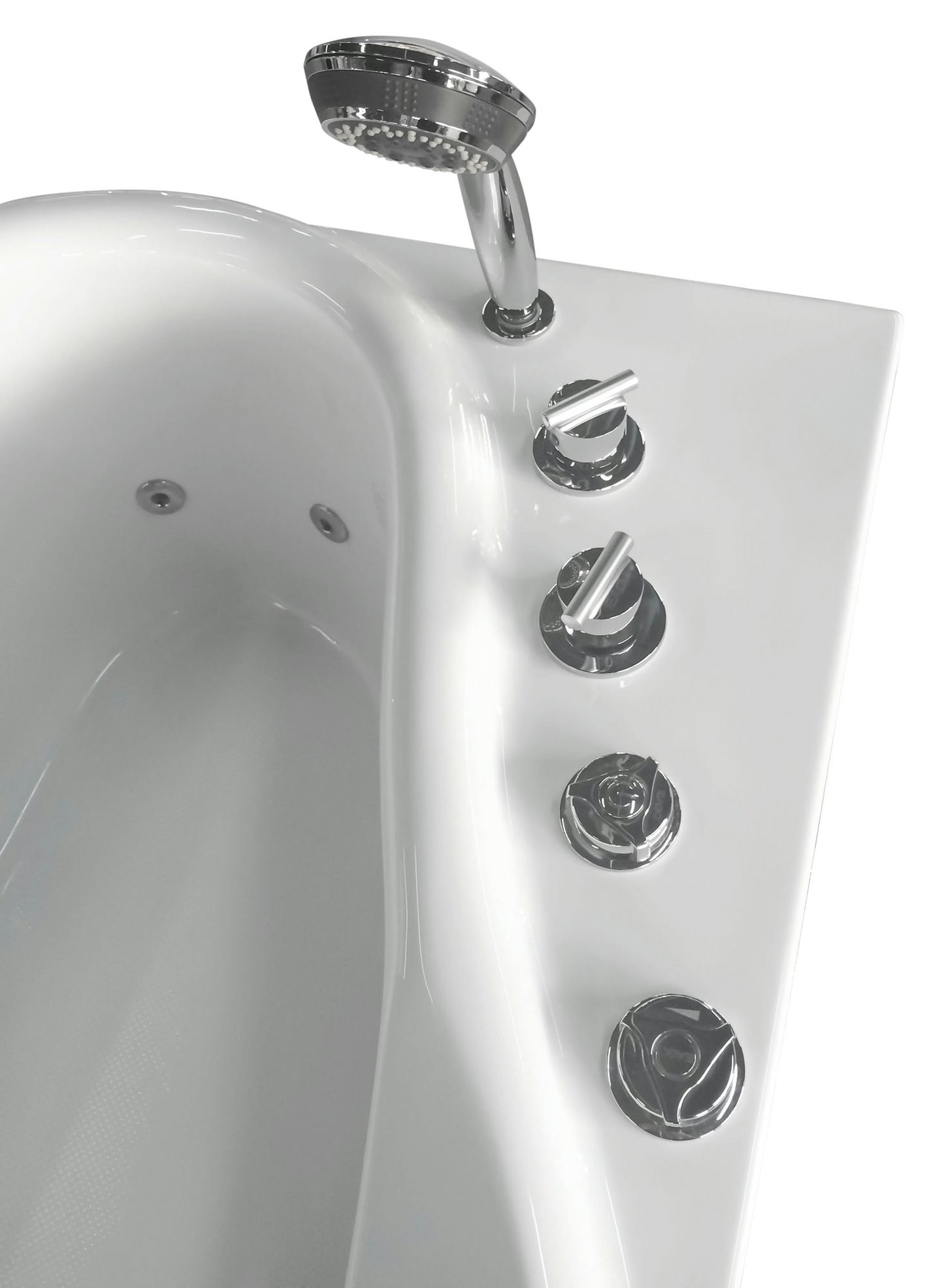 EAGO AM175-L 5'' White Acrylic Whirlpool Bathtub - Drain on Right