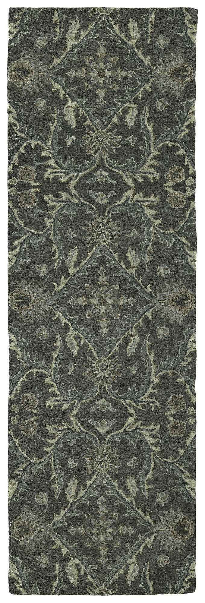 Kaleen Amaranta Collection Dark Charcoal Throw Rug 2' x 3'