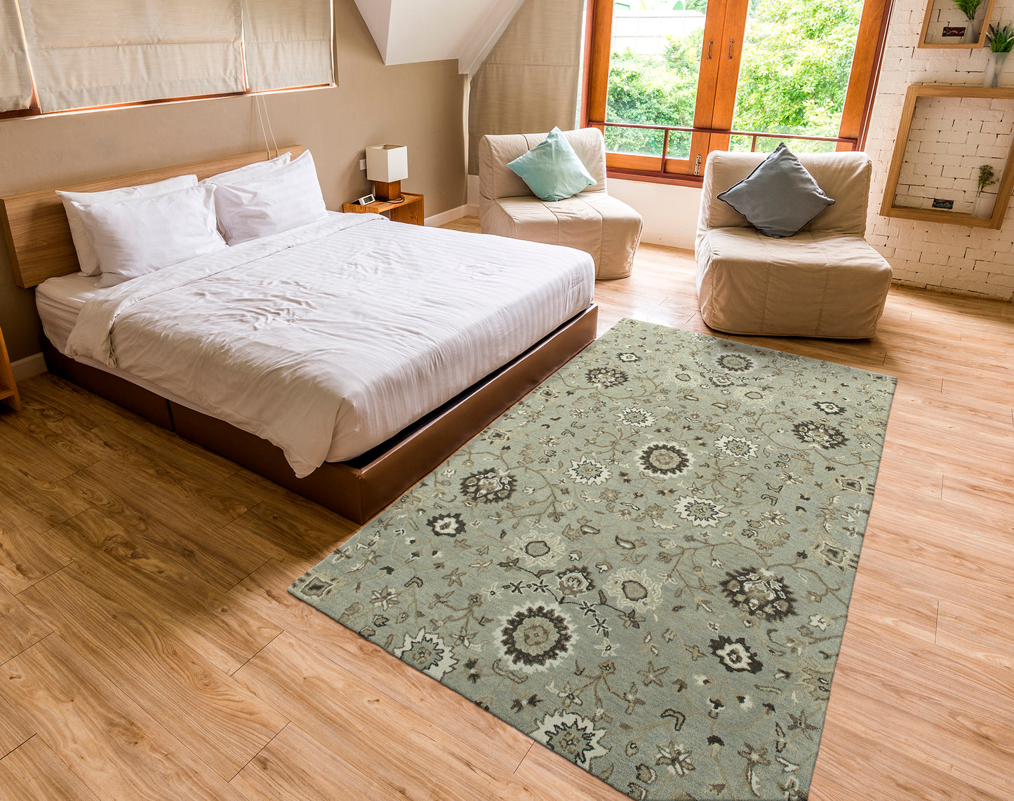 Kaleen Amaranta Collection Light Mint Area Rug 5' x 7'9"