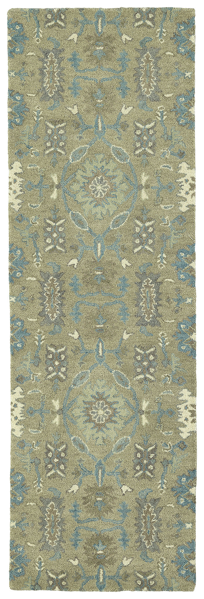 Kaleen Amaranta Collection Light Sage Runner 2'6" x 8'