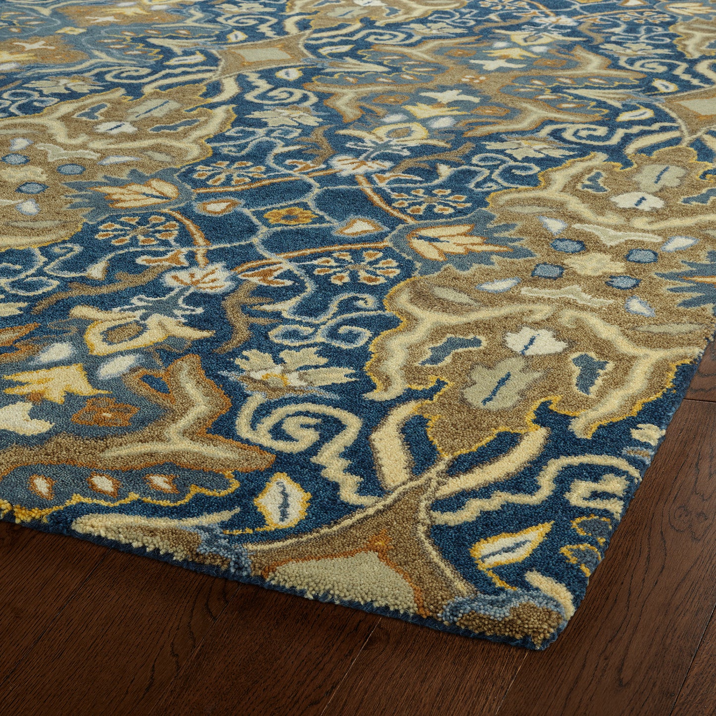 Kaleen Amaranta Collection Dark Navy Runner 2'6" x 8'