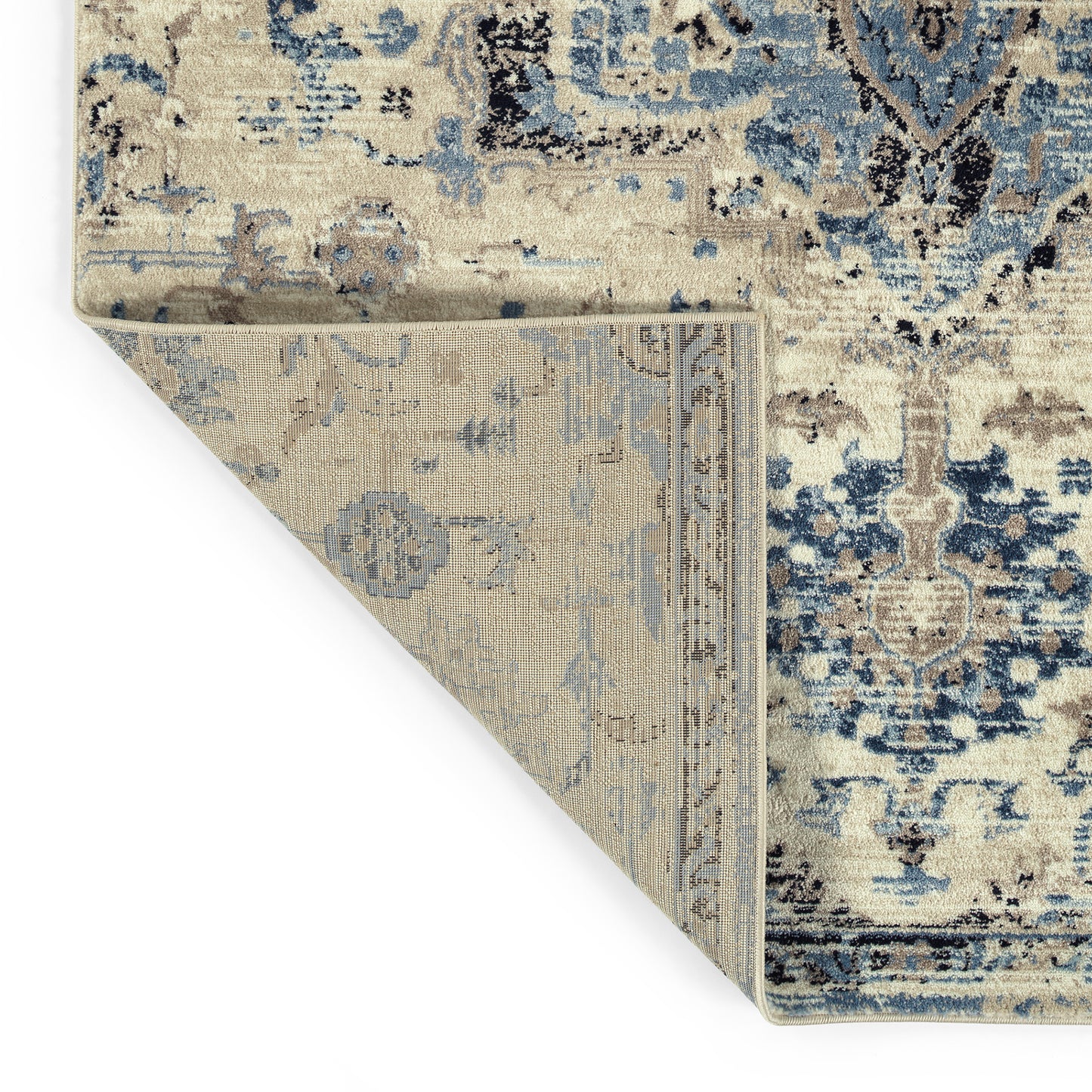 Kaleen Ania Collection Light Blue Area Rug 5'3" x 7'