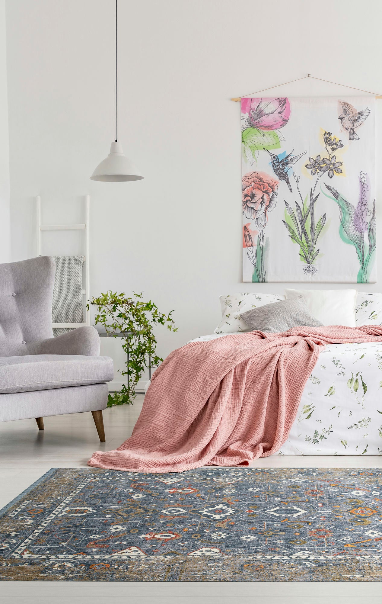 Kaleen Artundra Collection Dark Denim Area Rug 7'10" x 10'3"