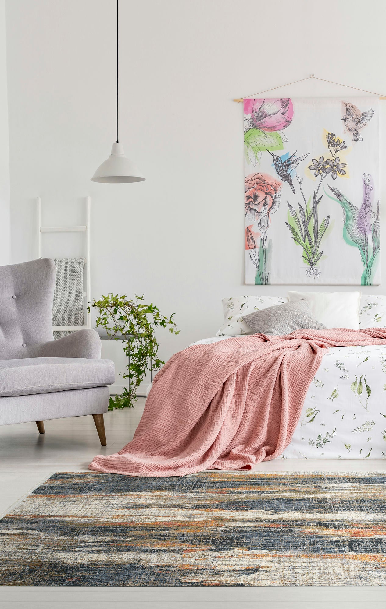 Kaleen Artundra Collection Dark Multi Area Rug 5'3" x 7'3"