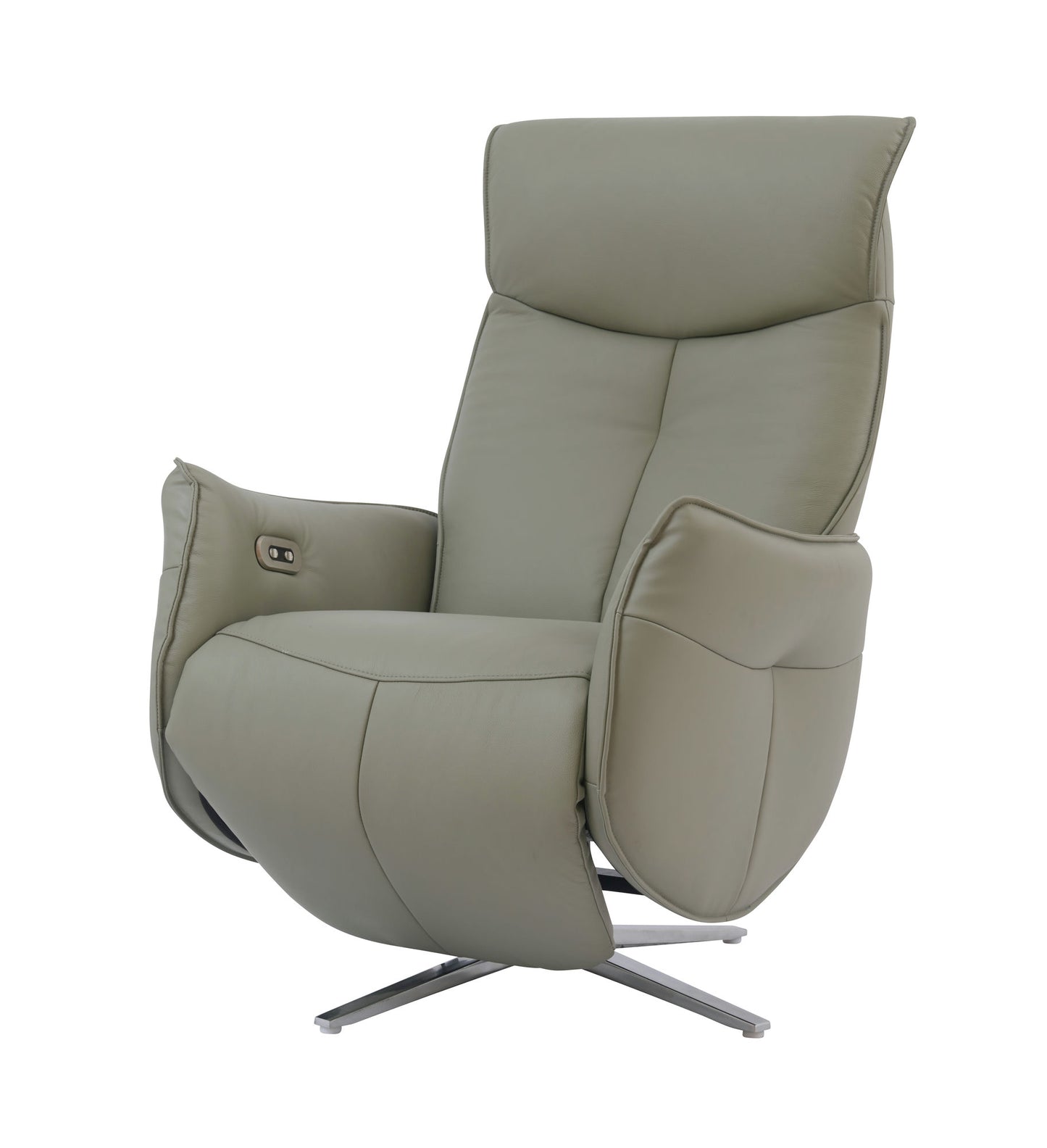 15P-1141 Ardon Swivel Pedestal Power Recliner, Capri Grey