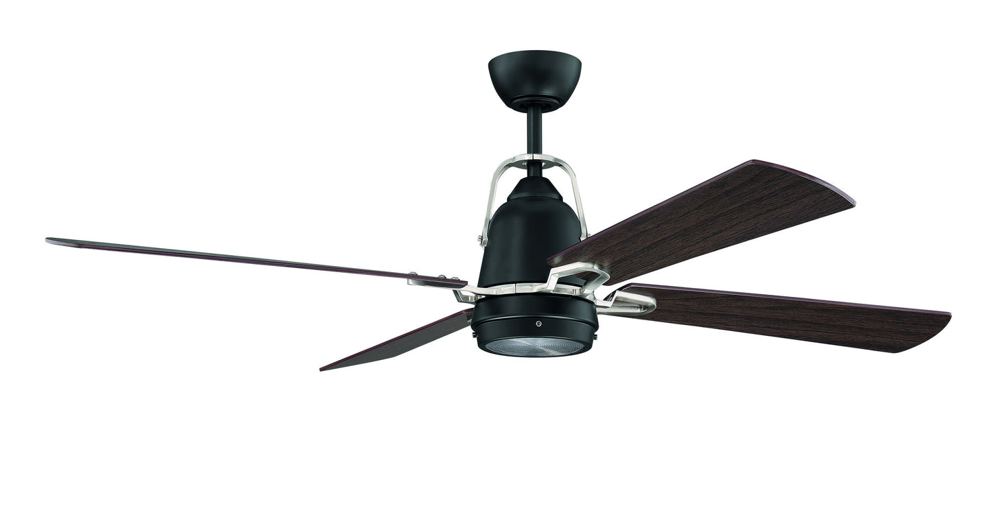 52" Beckett Ceiling Fan in Flat Black/Brushed Polished Nickel