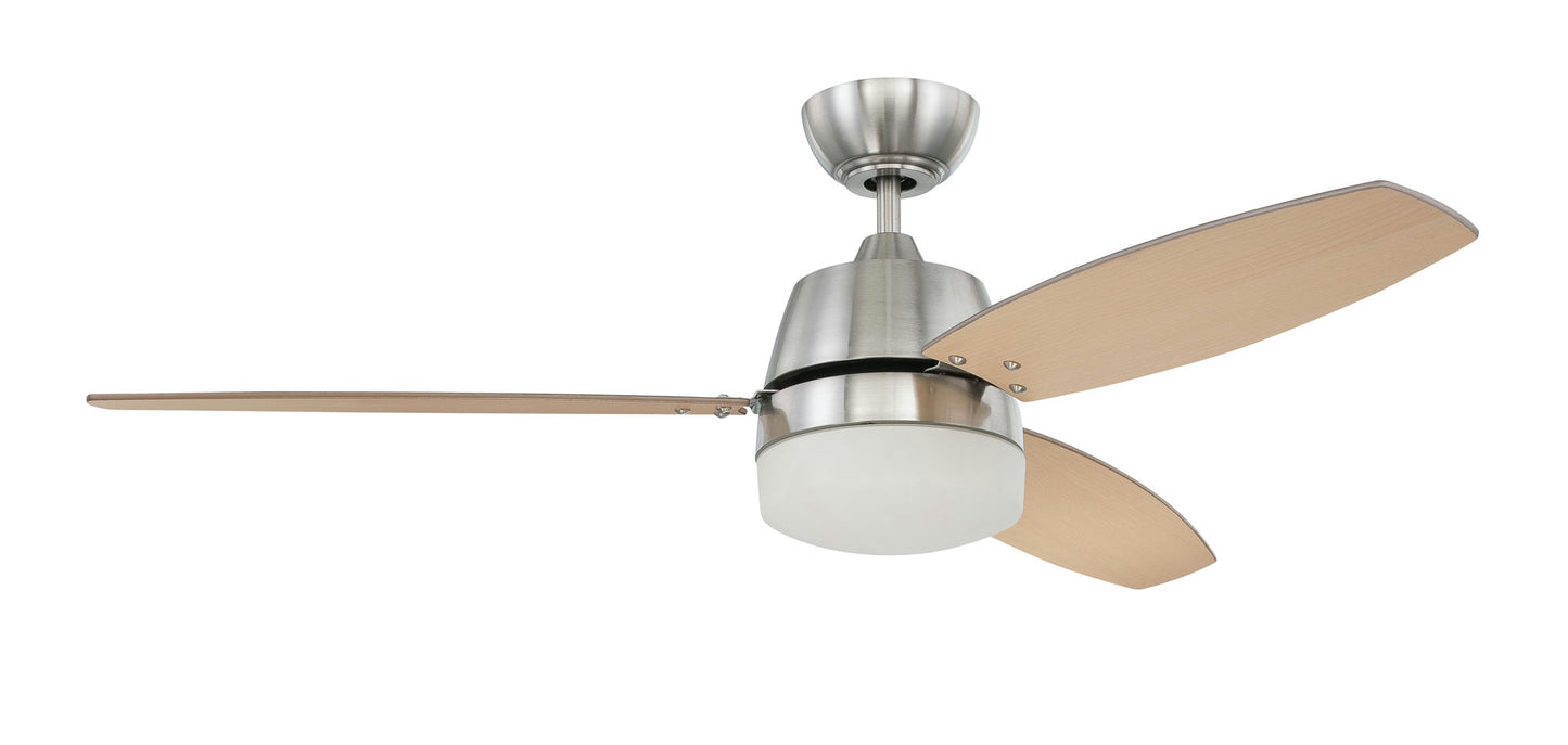 52" Beltre Ceiling Fan in Brushed Polished Nickel, BEL52BNK3-LED