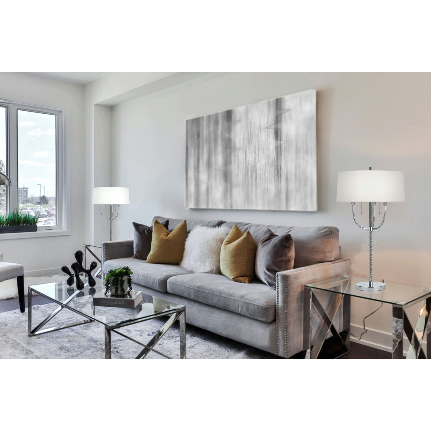 Chrome Metal Lesina - Table lamp