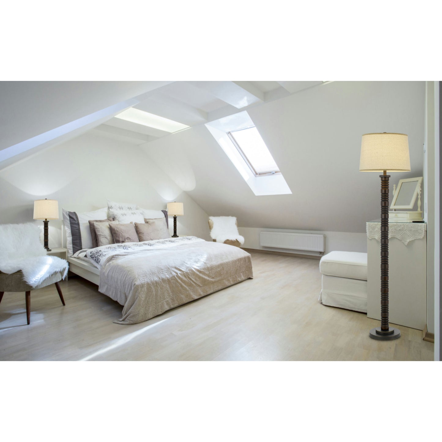 Wood Metal Northfield - 2 pc.table lamp set