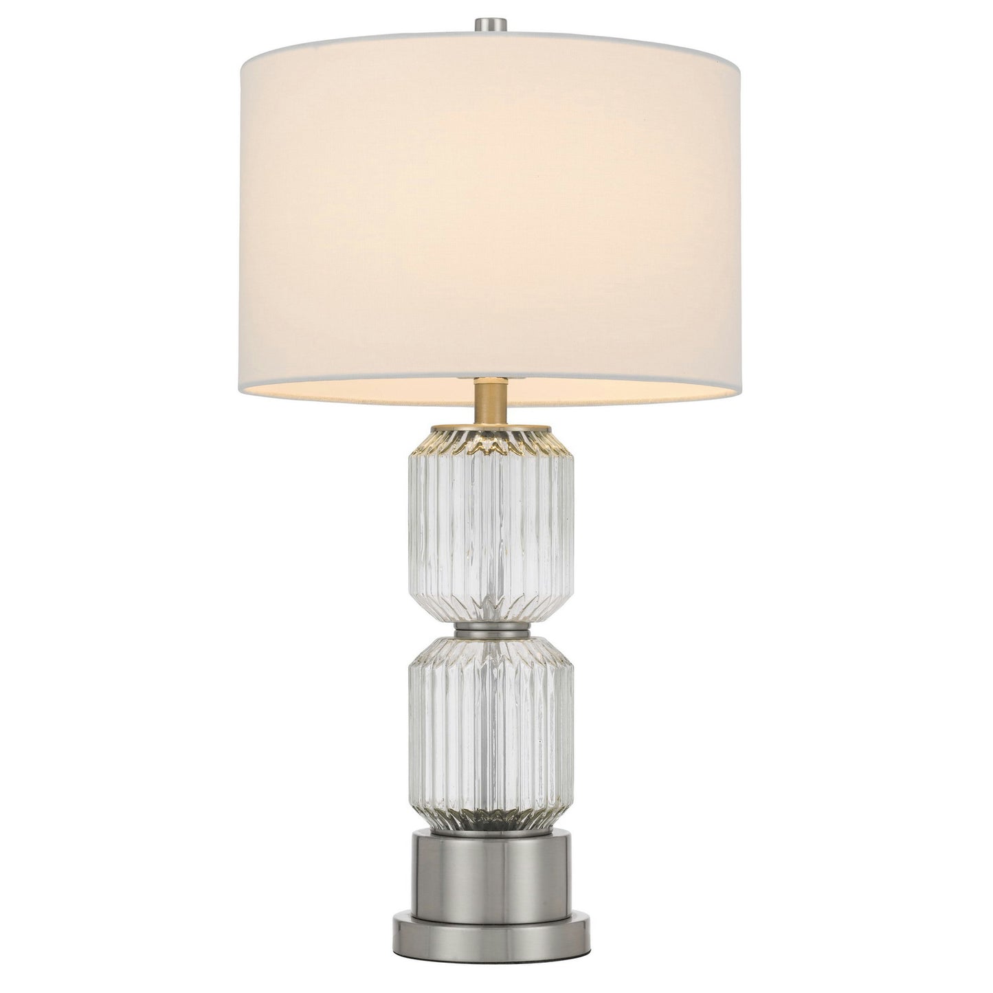 Brushed steel/glass Metal Bresso - Table lamp
