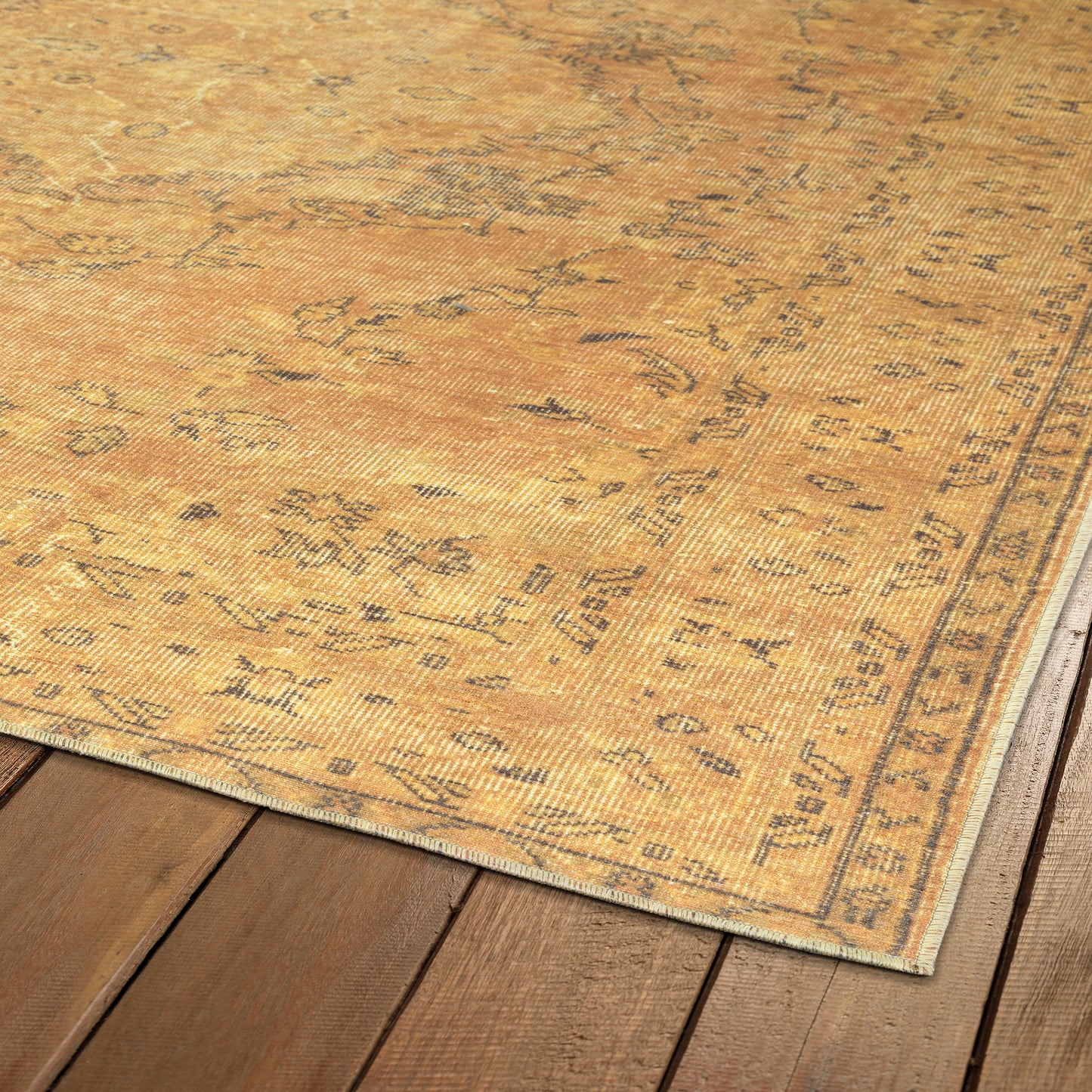 Kaleen Boho Patio Collection Bright Gold Area Rug 8' x 10'