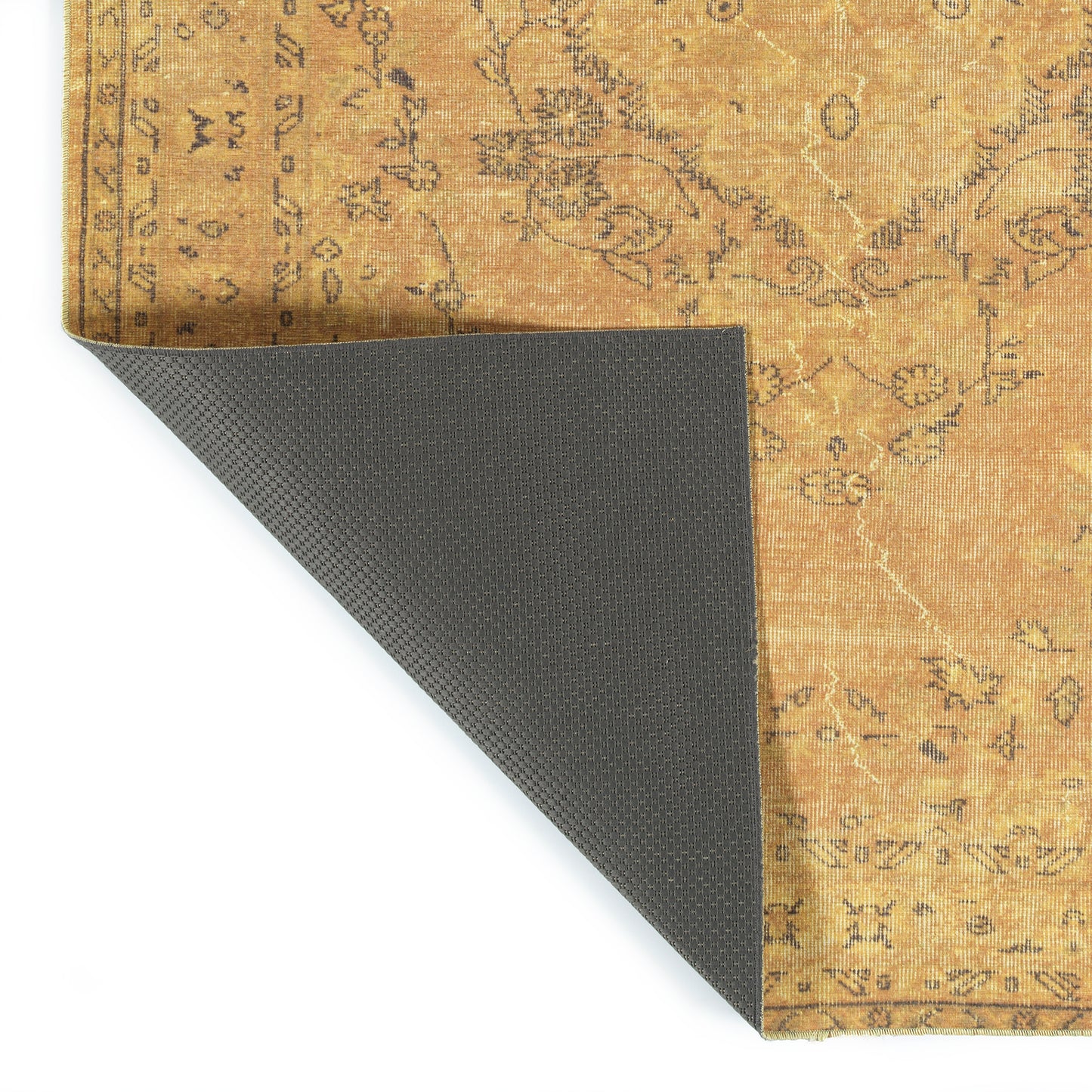 Kaleen Boho Patio Collection Bright Gold Throw Rug 3' x 5'