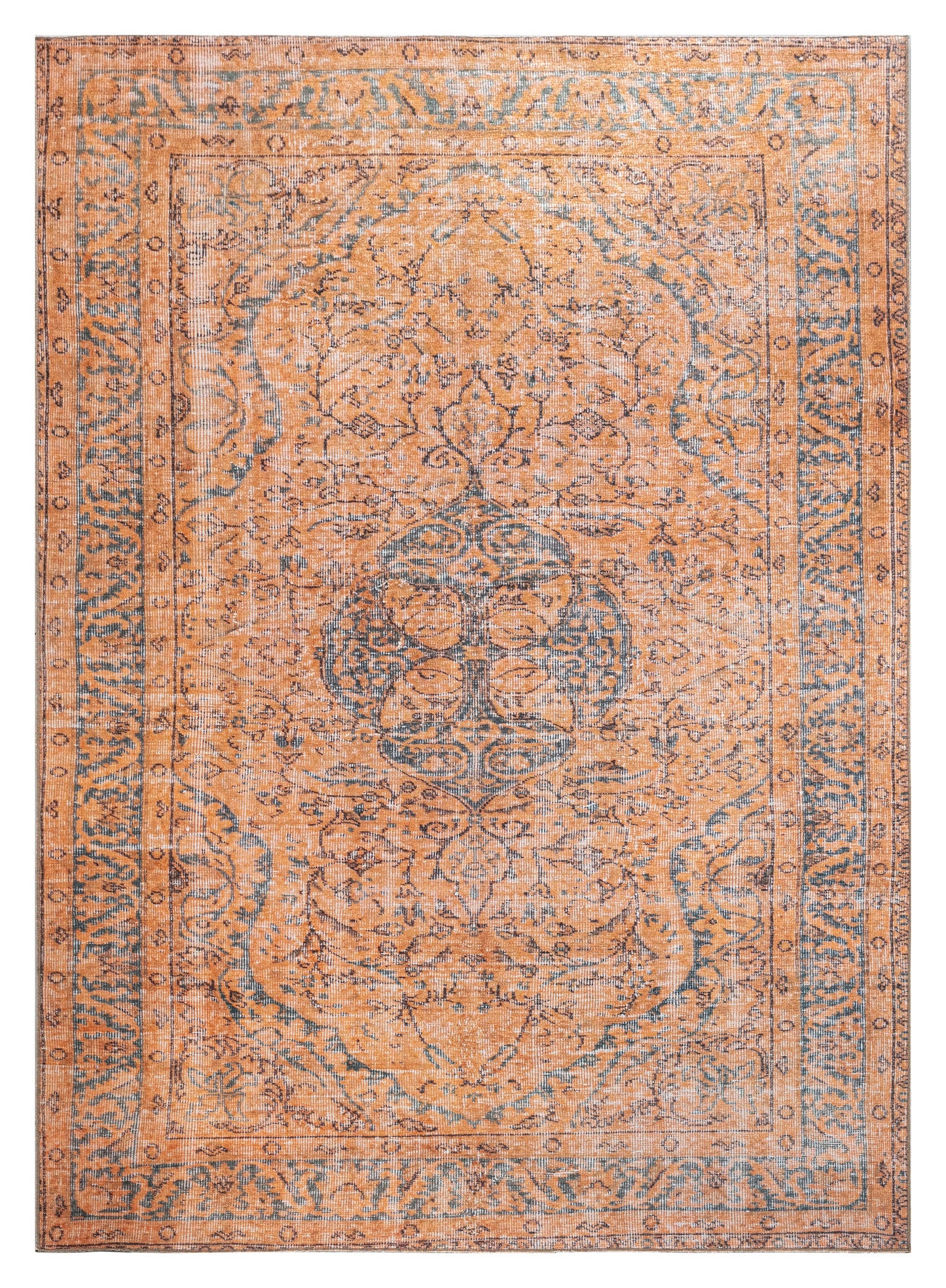 Kaleen Boho Patio Collection Light Orange Area Rug 8' x 10'