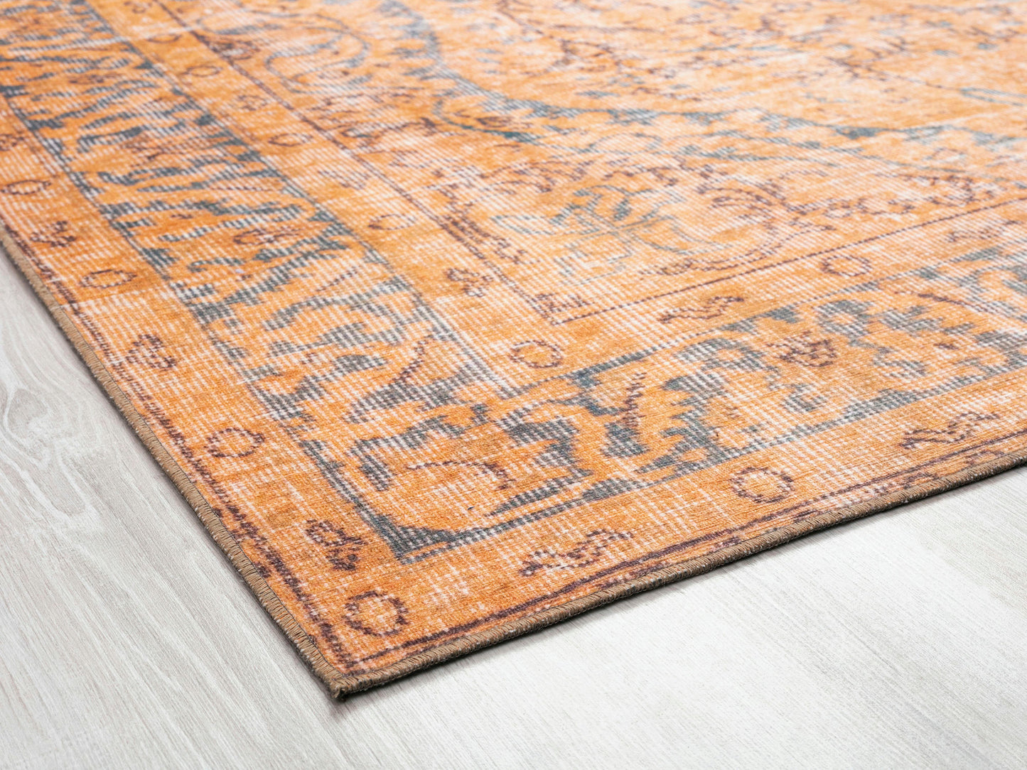 Kaleen Boho Patio Collection Light Orange Throw Rug 2' x 3'
