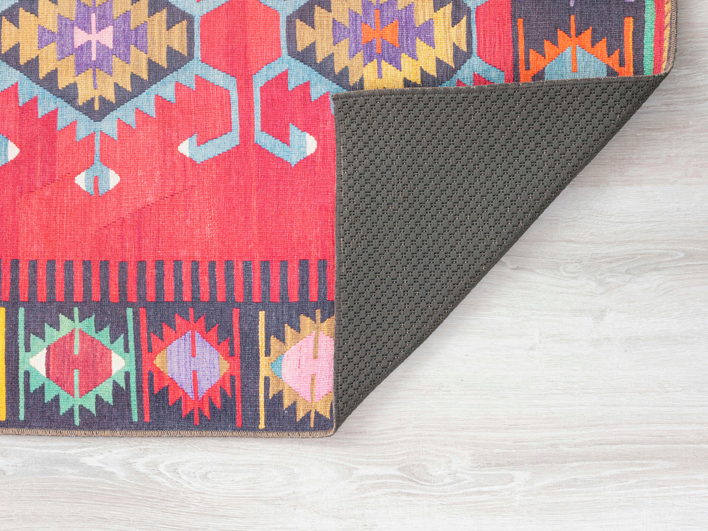 Kaleen Boho Patio Collection Bright Cranberry Runner 2'3" x 7'6"