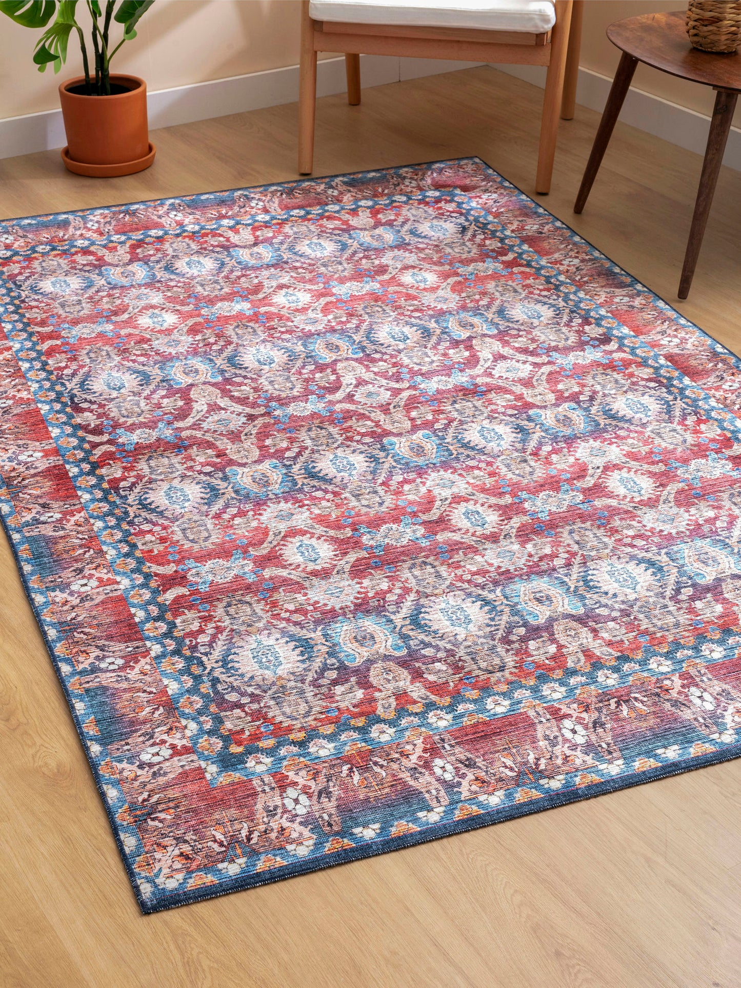 Kaleen Boho Patio Collection Multi Blue Area Rug 8' x 10'