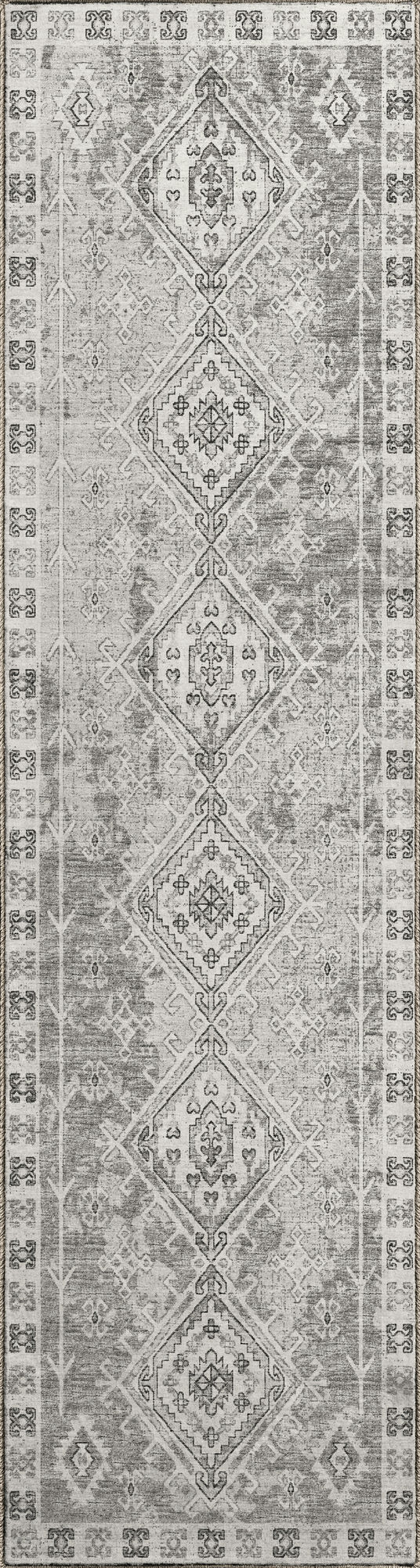 Brisbane BR2 Silver 2'3" x 7'6" Runner Rug