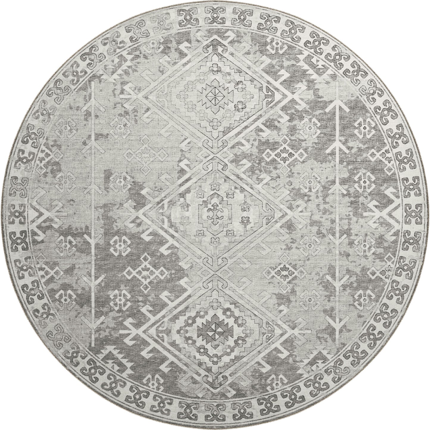 Brisbane BR2 Silver 8' x 8' Round Rug