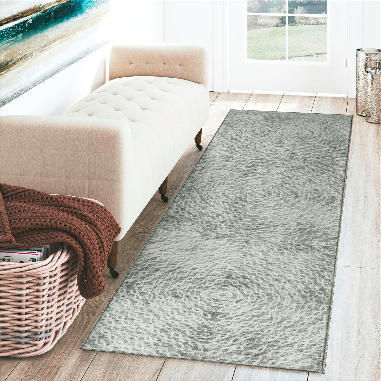 Brisbane BR3 Metal 2'3" x 7'6" Runner Rug
