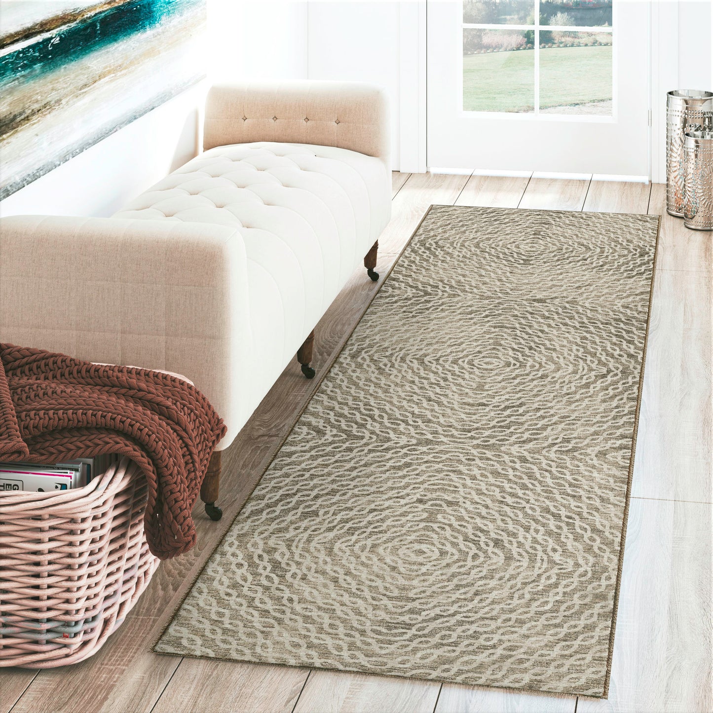 Brisbane BR3 Mink 2'3" x 7'6" Runner Rug