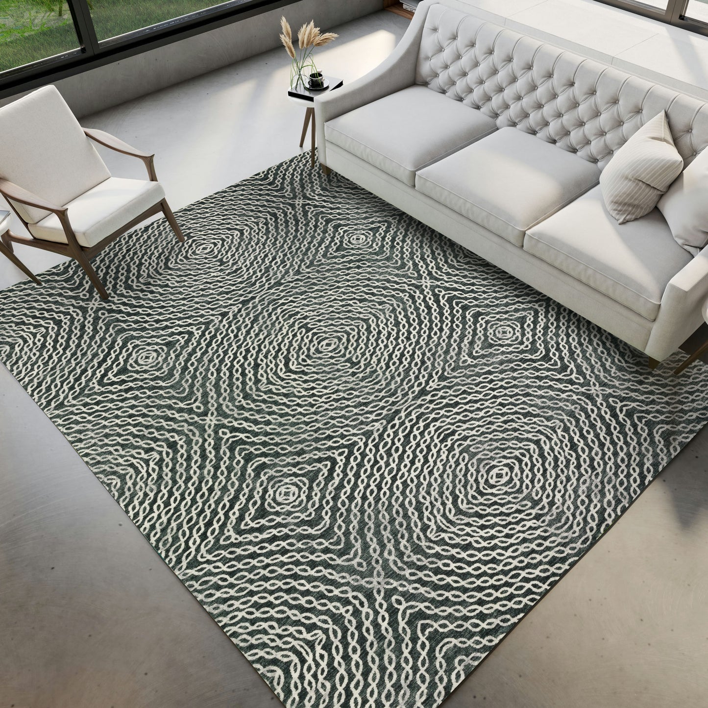 Brisbane BR3 Midnight 3' x 5' Rug