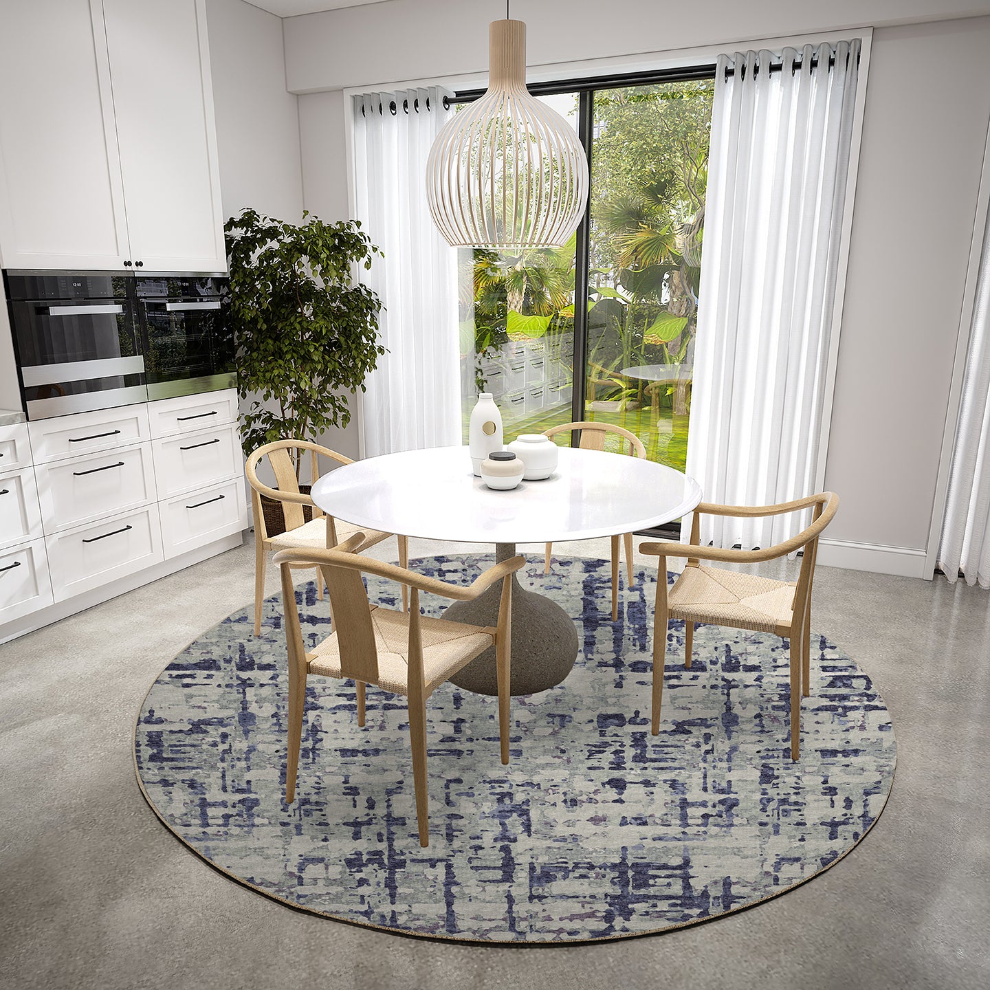 Brisbane BR5 Eggplant 8' x 8' Round Rug