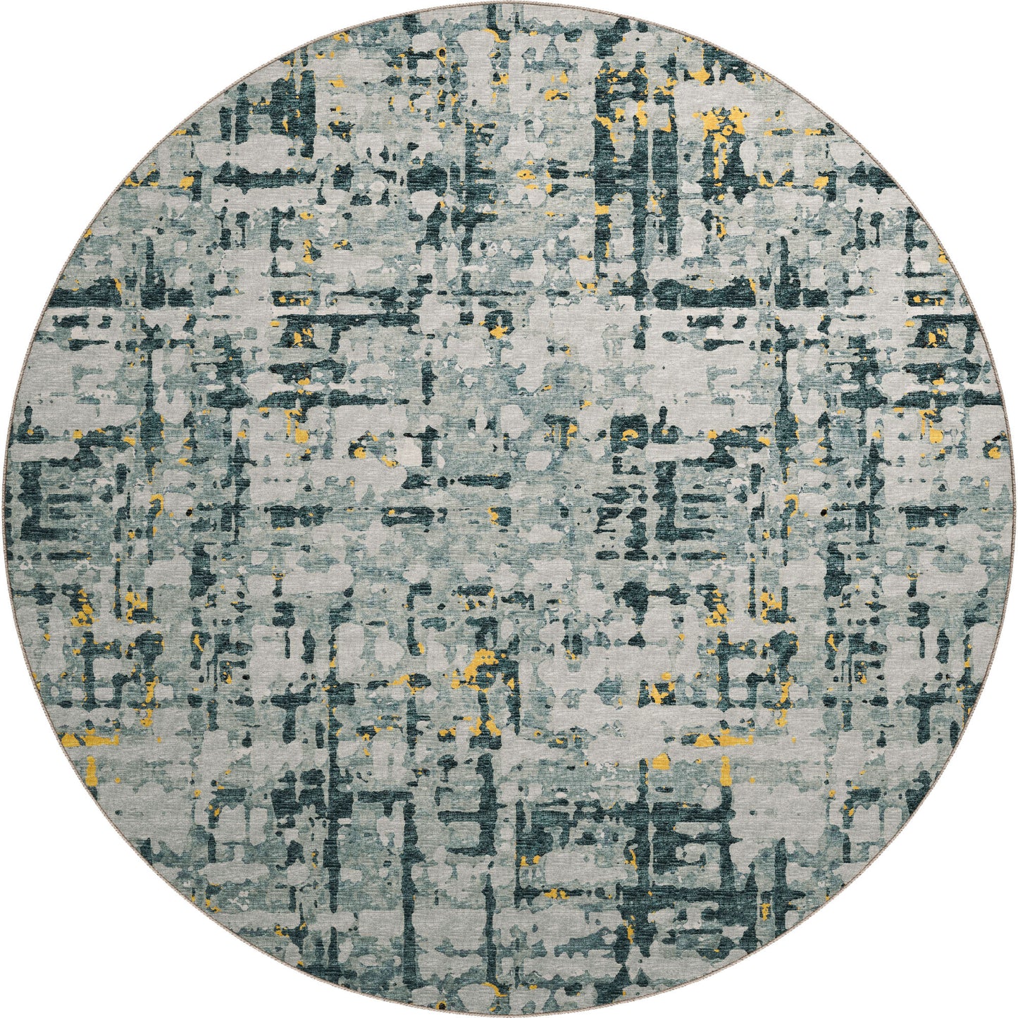 Brisbane BR5 Gold 8' x 8' Round Rug