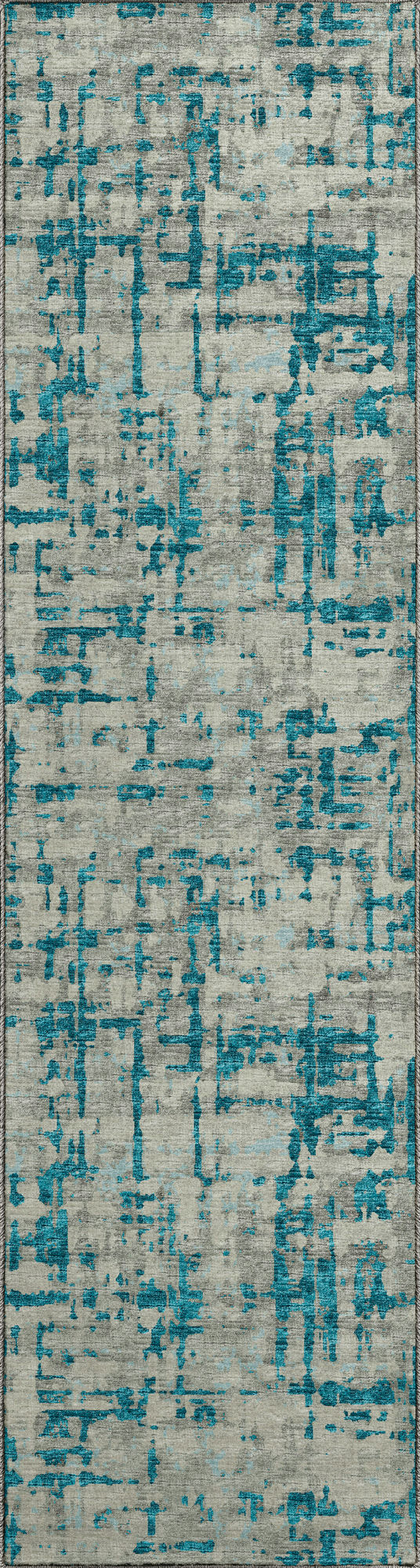 Brisbane BR5 Teal 2'3" x 7'6" Runner Rug