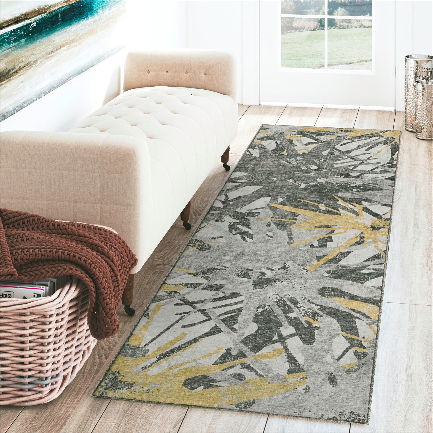 Brisbane BR6 Gold 2'3" x 7'6" Runner Rug