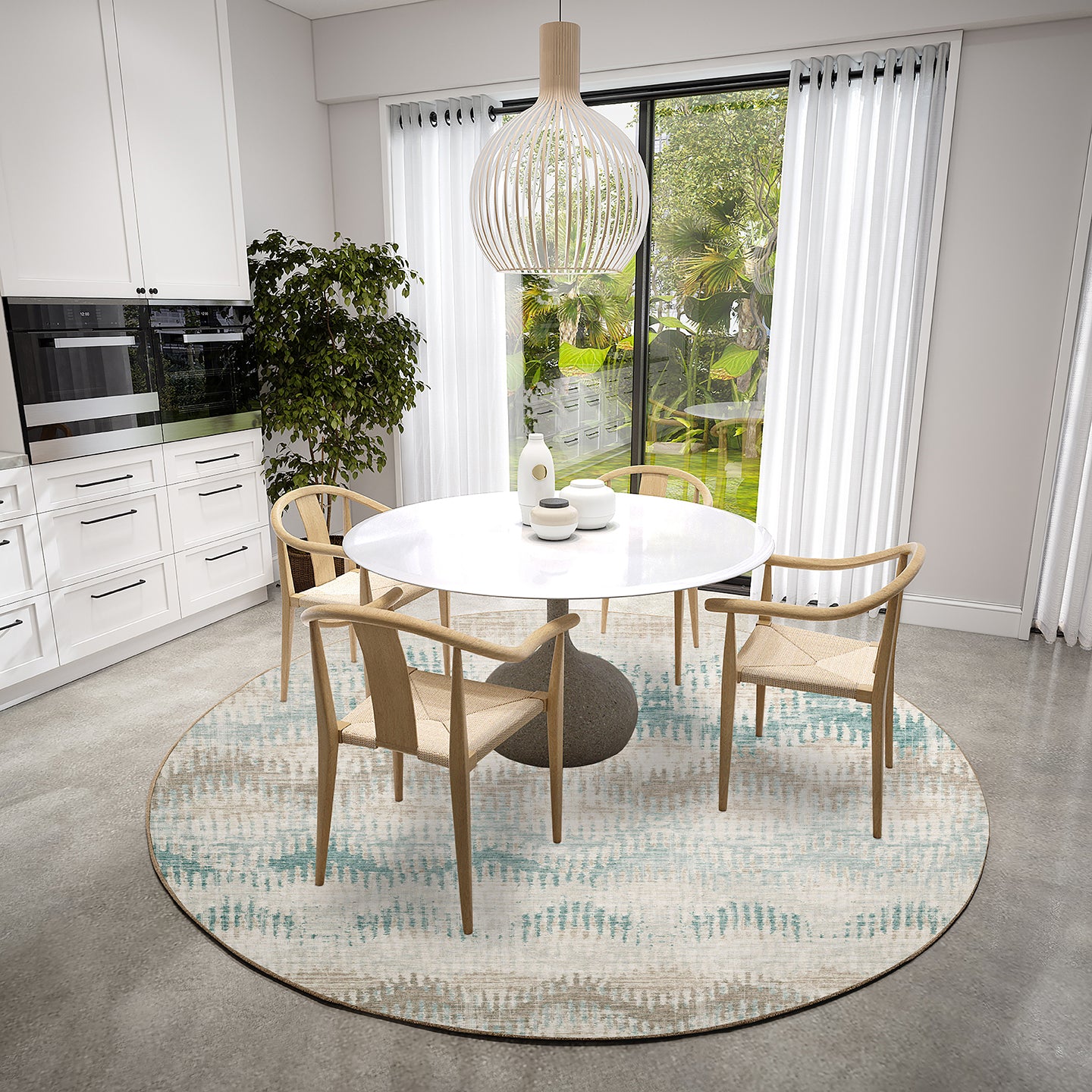 Brisbane BR9 Seascape 8' x 8' Round Rug