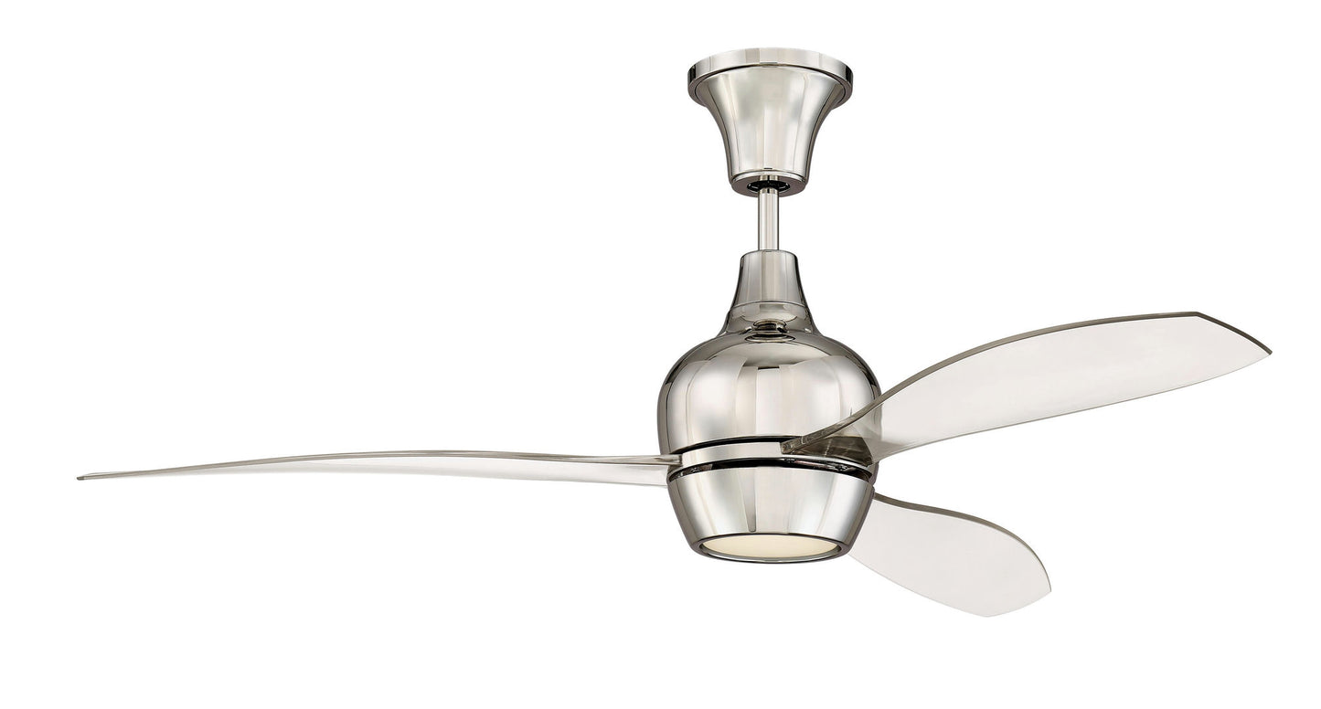 52" Bordeaux Ceiling Fan in Polished Nickel, BRD52PLN3-UCI