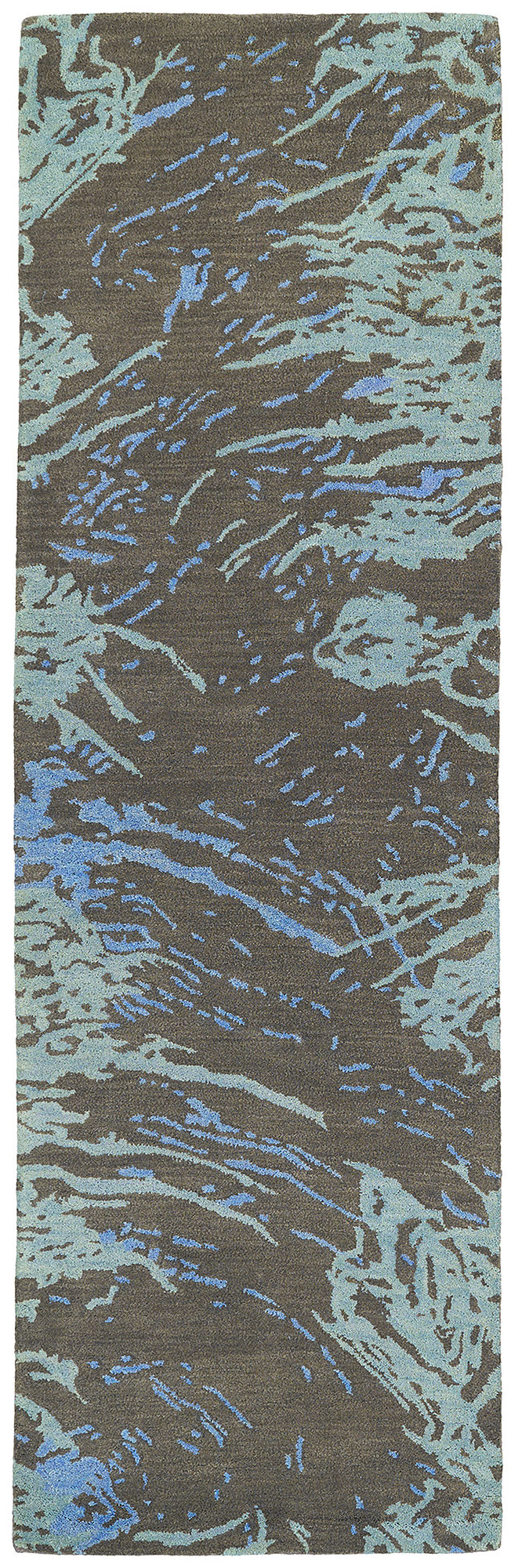 Kaleen Brushstrokes Collection Dark Chocolate Throw Rug 2' x 3'