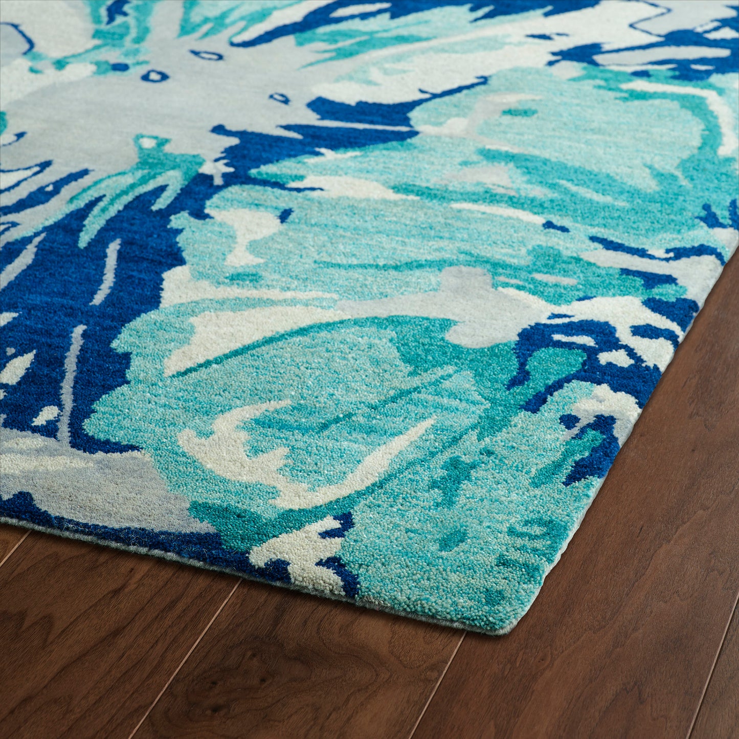 Kaleen Brushstrokes Collection Navy Gray Runner 2'6" x 8'