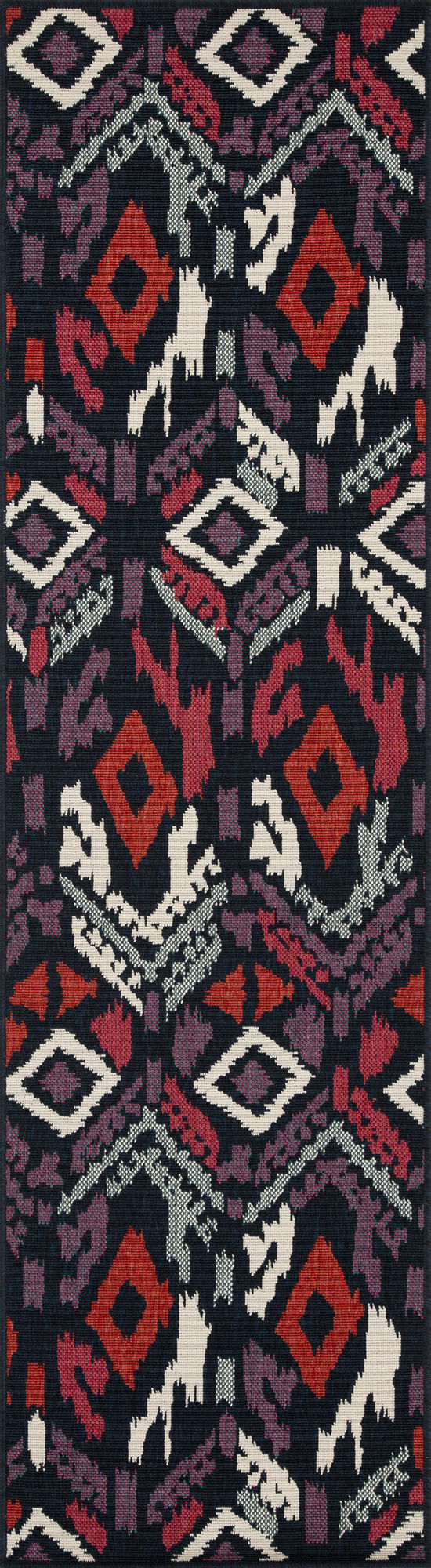 Kaleen Bitki Collection Ivory Purple Throw Rug 1'11" x 3'7"